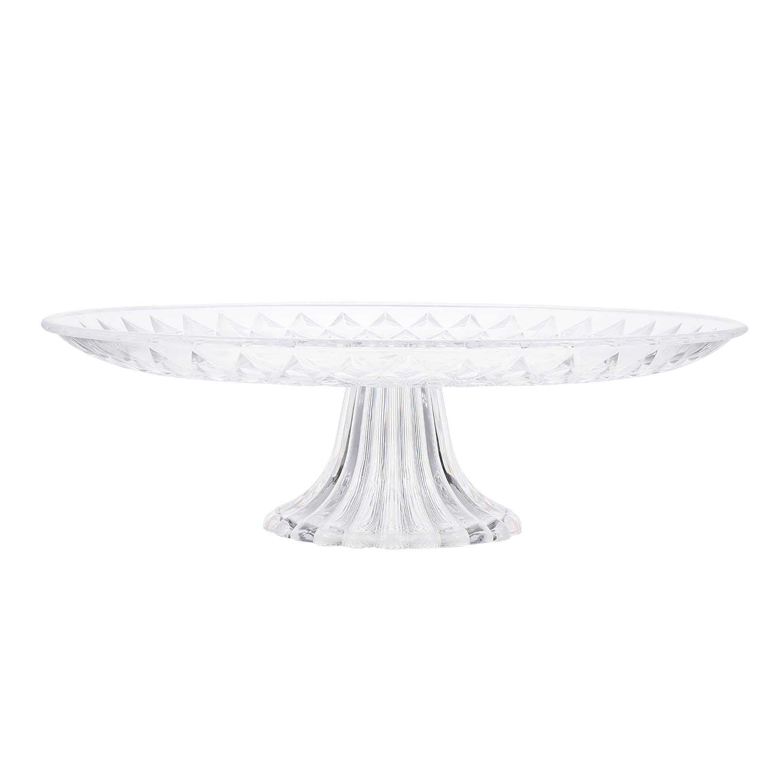DOITOOL 35cm Clear Acrylic Fruit Serving Tray - Transparent Dessert Plate for Home, Hotel, KTV, Party & Wedding Events - Perfect for Fruit Display, Candy Buffet, Appetizer Serving and Decorative Centerpiece