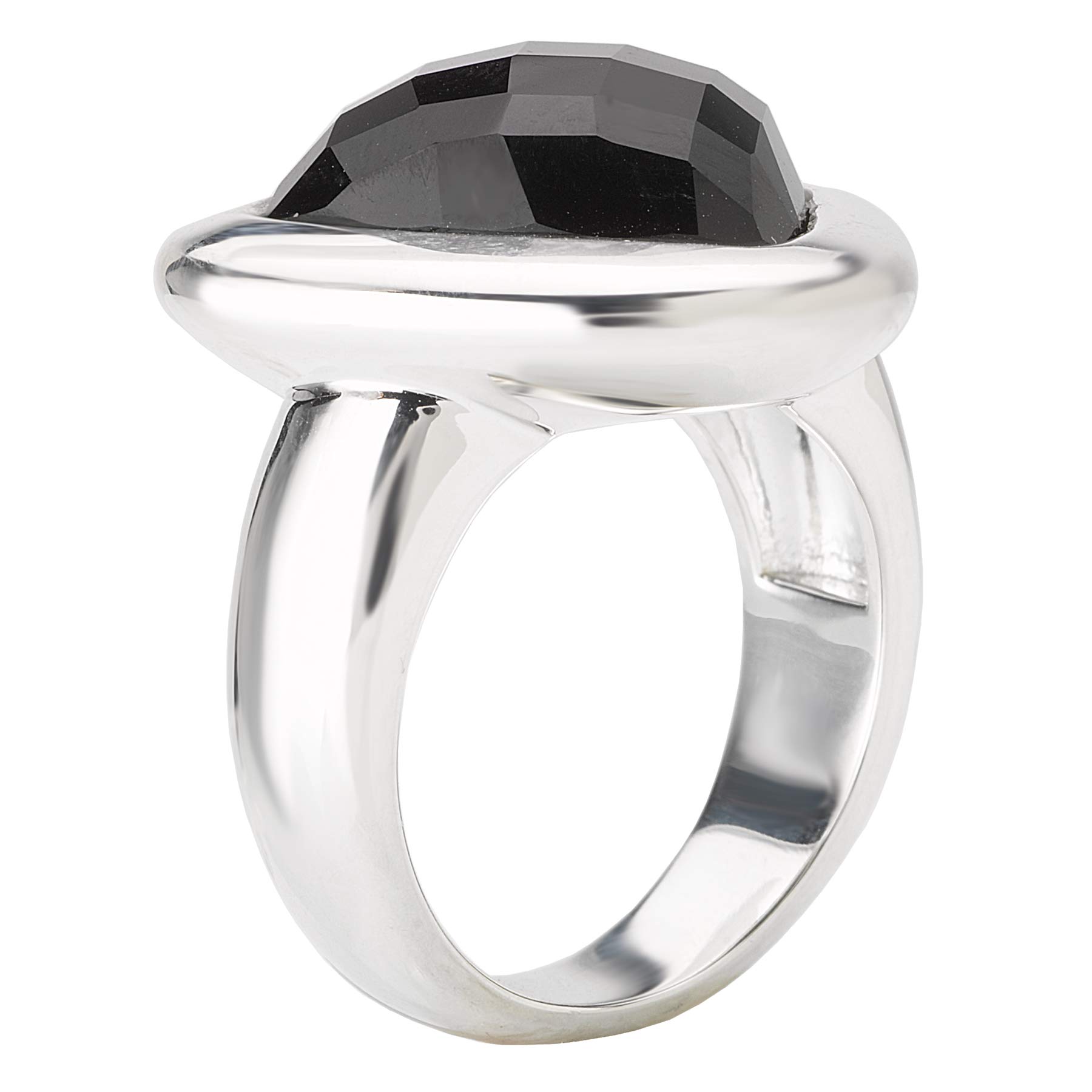 925 Sterling Silver Triangle Cushion-Cut Onyx Ring for Women - Size 6,7,8 - Elegant Gothic Jewelry for Evening Parties, Date Nights & Special Occasions