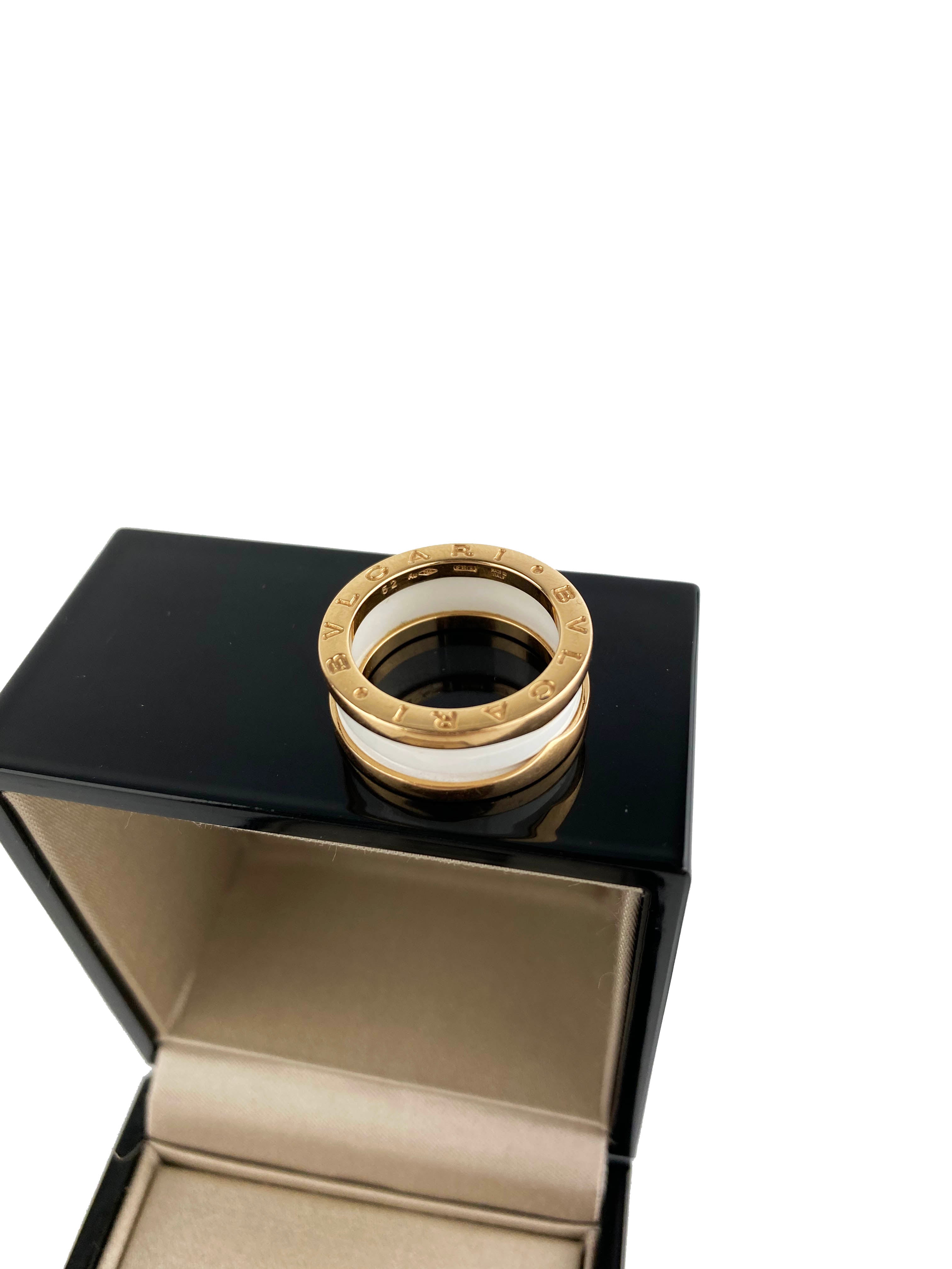 Bvlgari 18k White Gold B.Zero1 Ring Size 52 - Luxury Italian Jewelry for Women, Perfect for Weddings, Anniversaries & Special Occasions