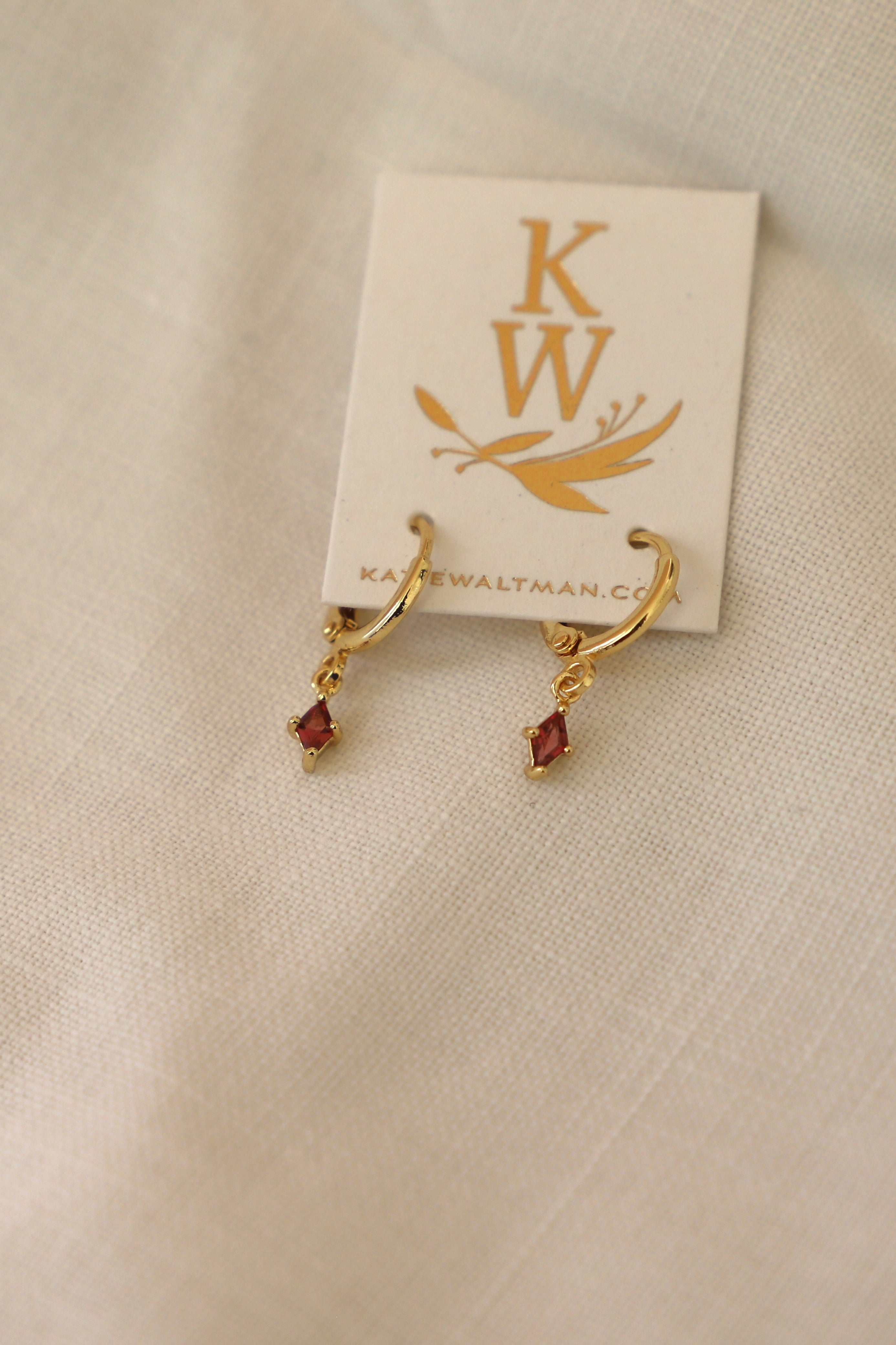 Diamond Birthstone Huggie Earrings - Elegant & Dainty Hoop Earrings for Women - Perfect Gift for Birthdays, Anniversaries & Special Occasions