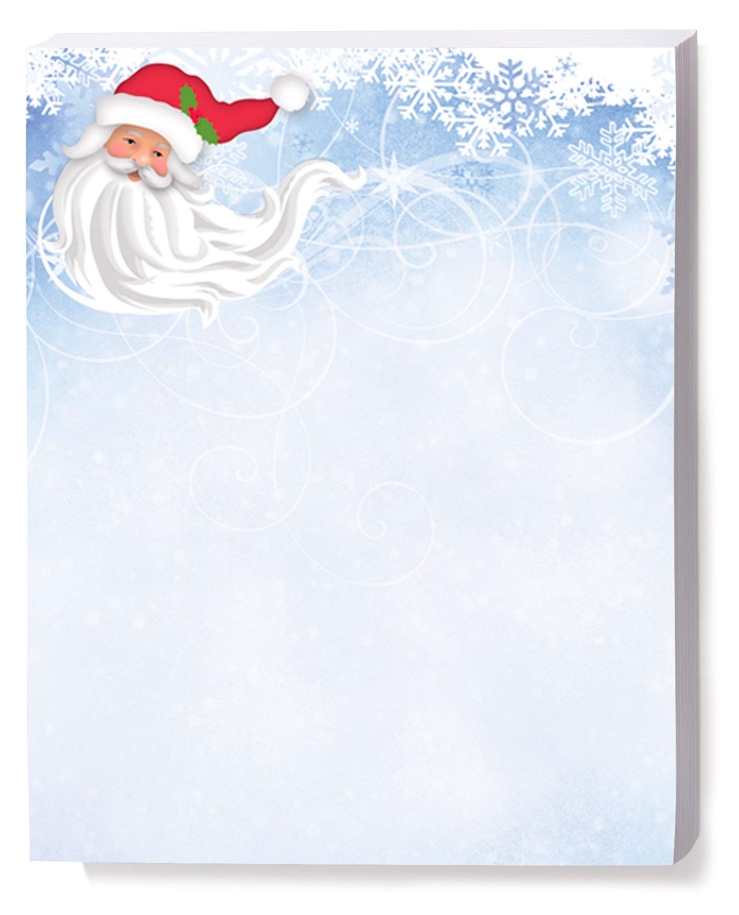Premium Winter Whimsy Santa Christmas Holiday Stationery Set - 100 Sheets of 8.5 x 11 Elegant Border Paper & Letterhead for Festive Writing, Cards & Decorations | Perfect for Holiday Letters, Office Correspondence & Seasonal Craft Projects