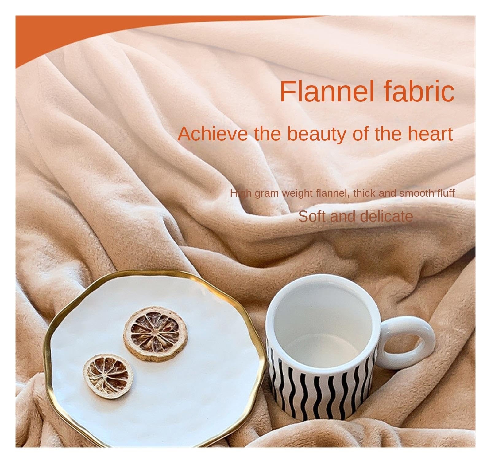 Premium Soft Fleece Blanket - Ultra Cozy Warm Flannel Throw Blanket for Bed, Sofa & Travel - 150x200cm Plush Blanket for Winter & Fall - Perfect for Lounging, Camping & Gifts (Color: A)
