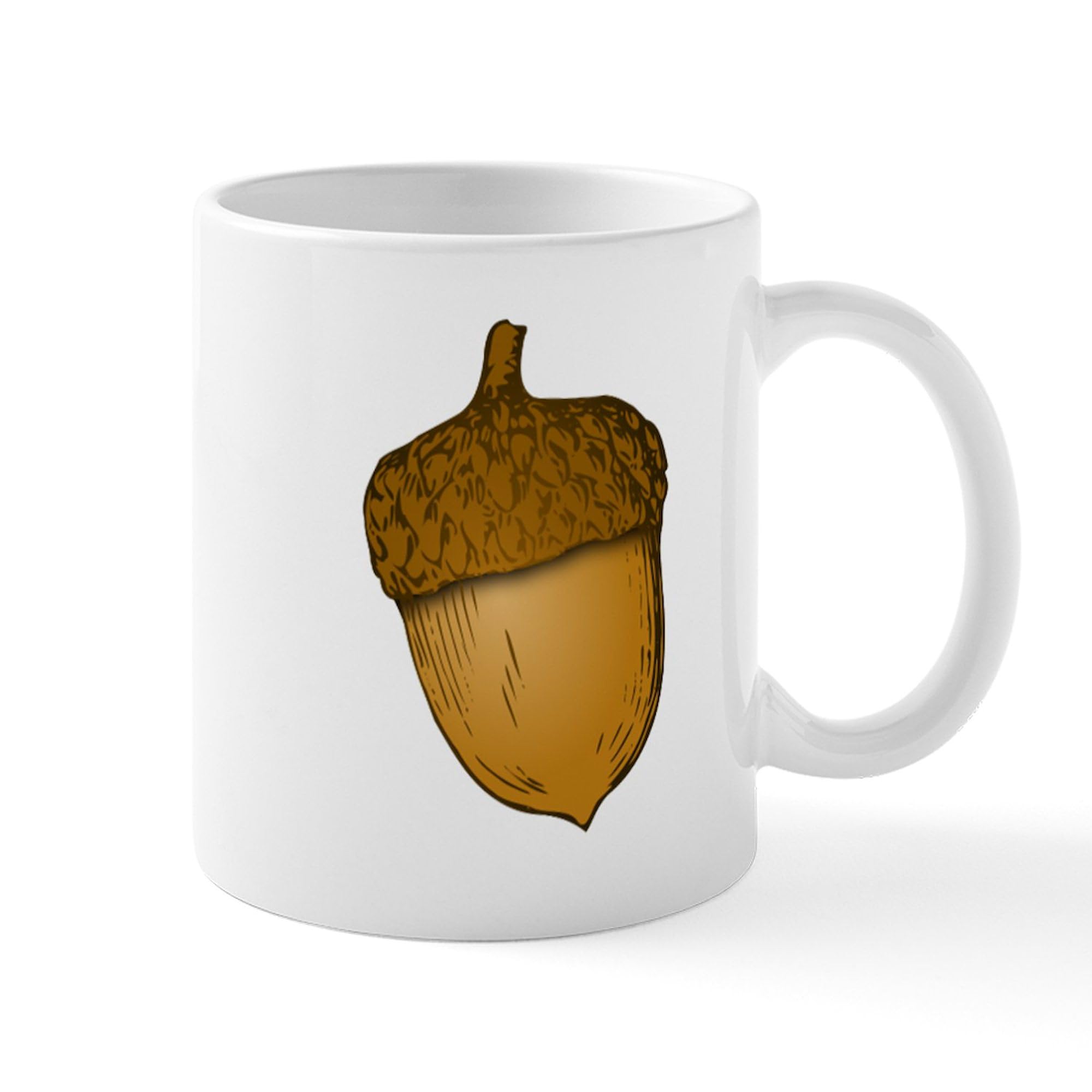 Acorn Mugs 11 oz (325 ml) Ceramic Coffee Cup - Perfect for Fall Mornings, Office Use & Gift Giving