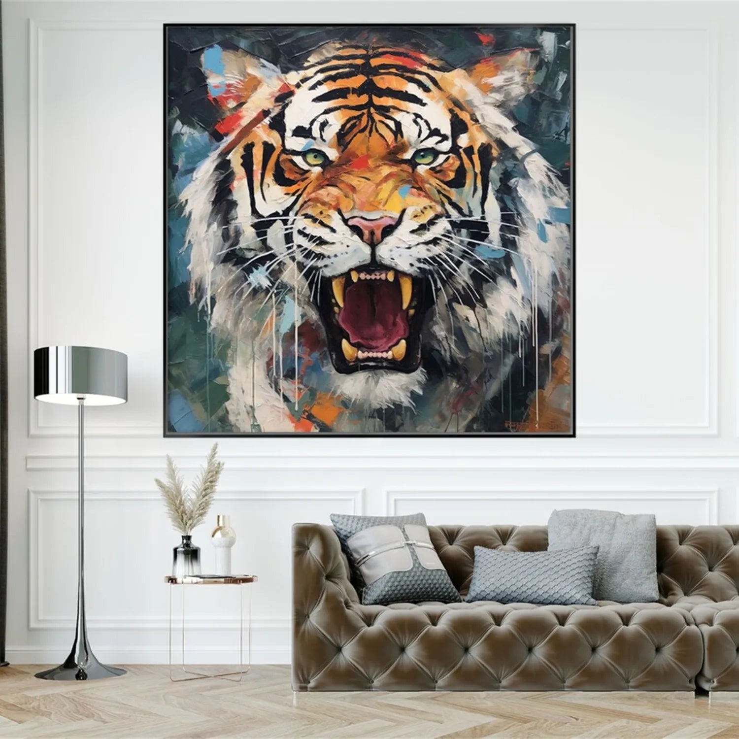 Animal Art Painting #AP082 - Handmade Canvas Wall Decor for Living Room, Bedroom & Office - Perfect Gift for Pet Lovers & Home Decor