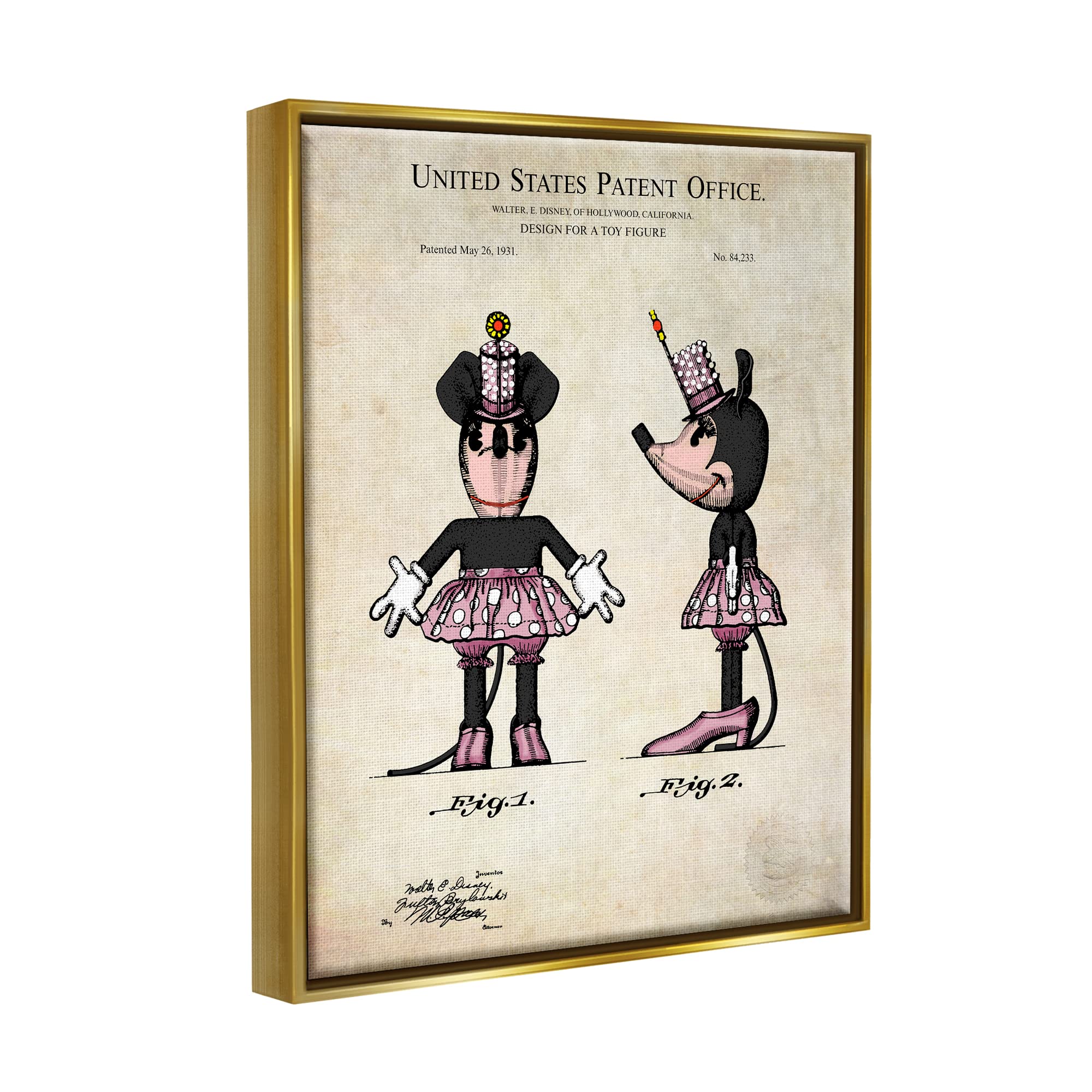Stupell Industries Mouse Character Figure Diagram Floating Framed Wall Art - Modern Home Decor for Living Room, Bedroom & Office | Designed by Karl Hronek