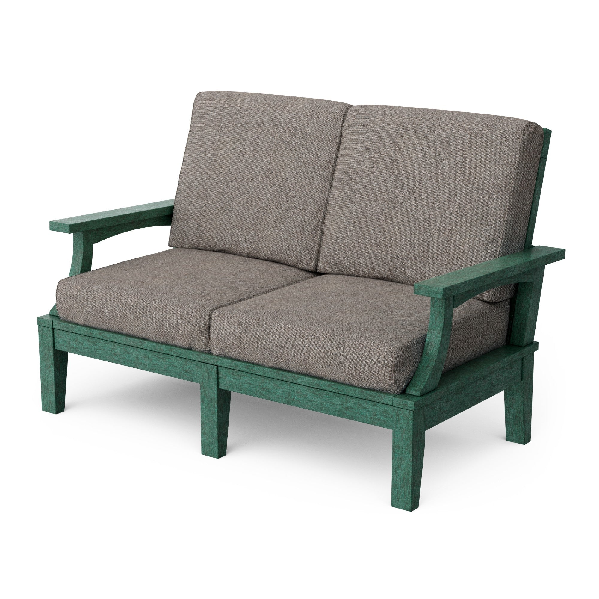 Heritage Deep Seating Love Seat Cushioned Sofa - Outdoor Patio Furniture for Garden, Poolside & Backyard Relaxation