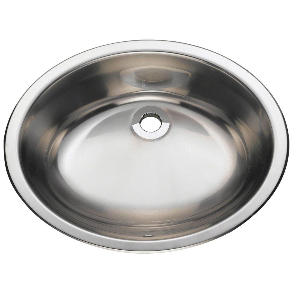 MR Direct 1917-18 18-Gauge Stainless Steel Topmount/Undermount Bathroom Sink - Perfect for Modern Bathroom Vanities & Powder Rooms