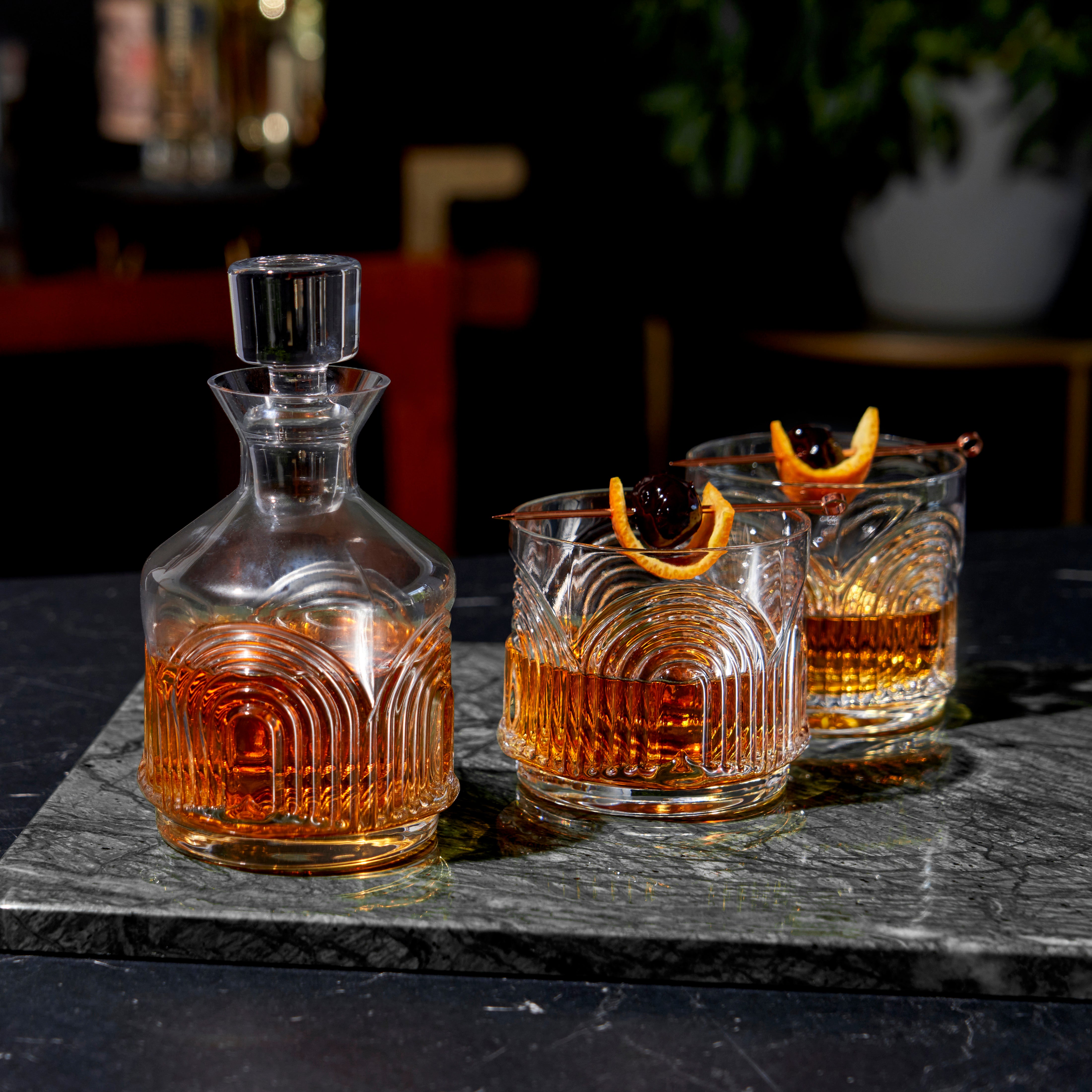 Beau Stacking Decanter Set - Elegant Glass Wine Decanter with Stackable Design for Red Wine, Whiskey & Liquor - Perfect for Home Bars, Dinner Parties & Gift Giving