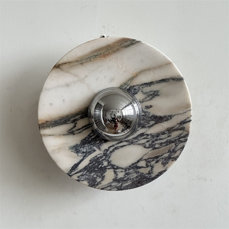 Calacatta Marble Wall Sconce Light - Modern Gold Finish Bathroom Vanity Lighting for Bedroom, Hallway & Living Room Decor