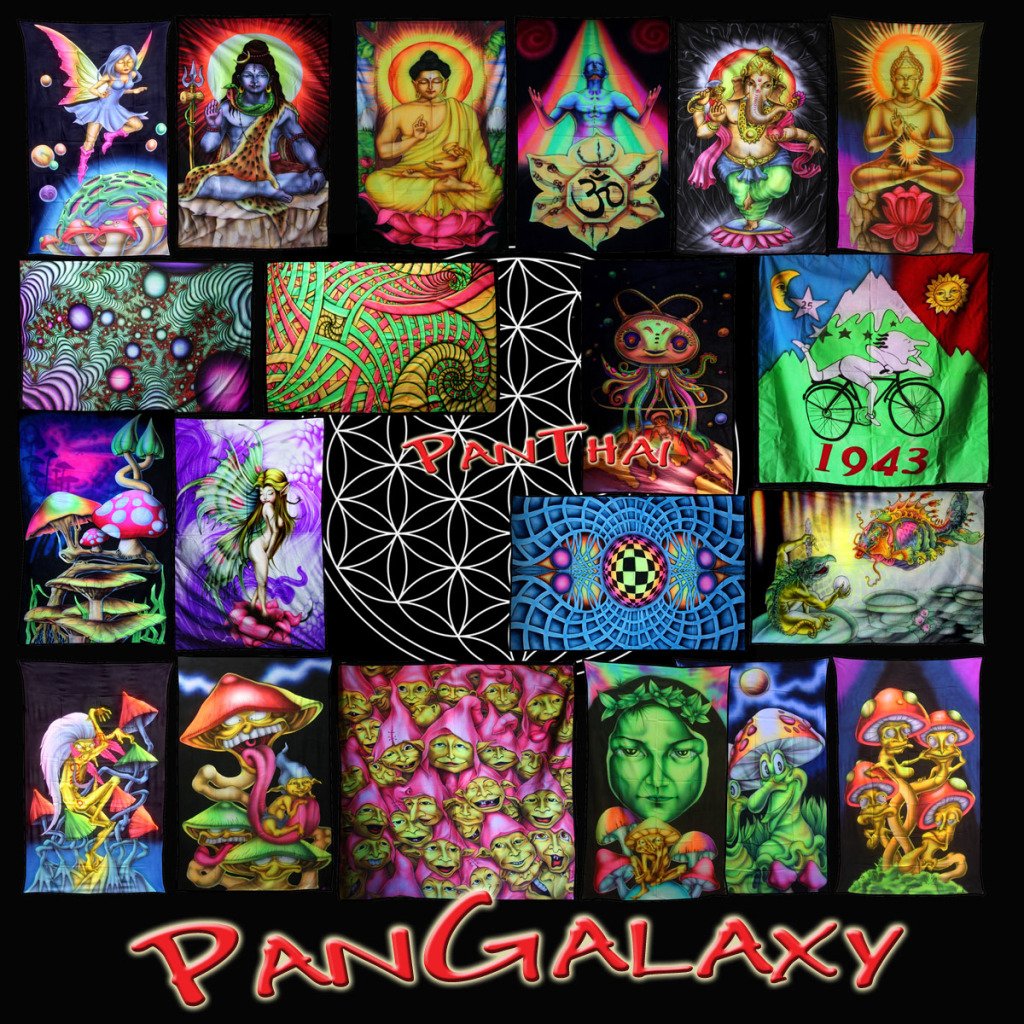 PANASIAM Psychedelic Galaxy Backdrop - Aqua Blue Cosmic Art Print (5ft x 8ft) for Photography Studio, Party Decor & Event Background