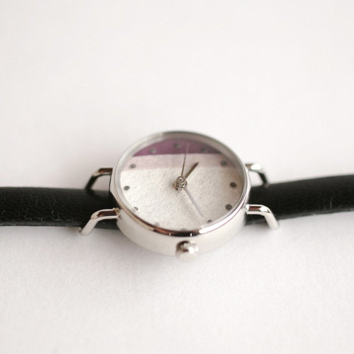 Elegant Japanese Handmade Women's Wristwatch - Wisteria Purple Color for Casual Wear & Special Occasions