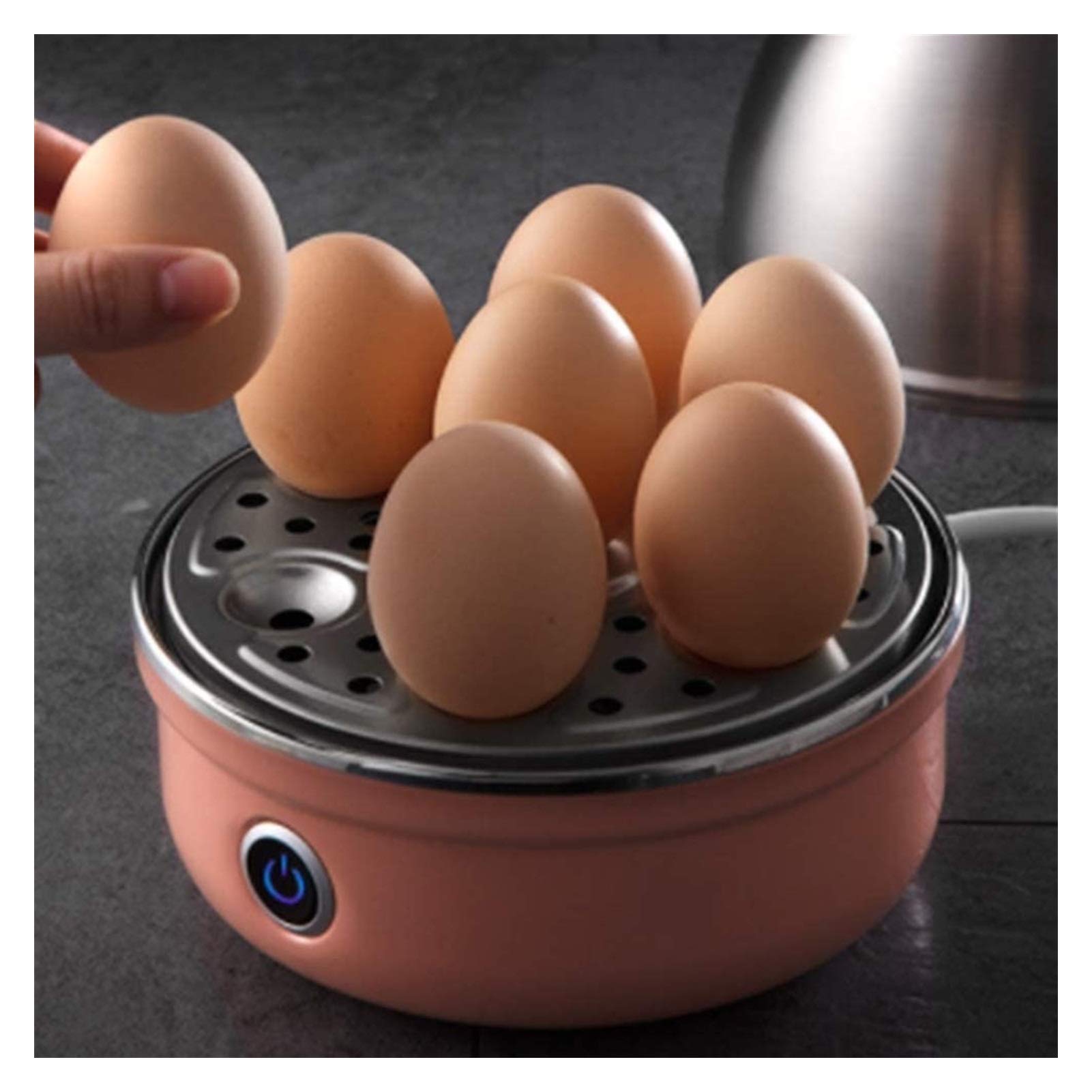 7 Egg Capacity Electric Egg Cooker - 350W Automatic Shut Off Egg Steamer & Boiler for Perfect Hard, Medium or Soft Boiled Eggs - Ideal for Breakfast, Meal Prep & Keto Diet