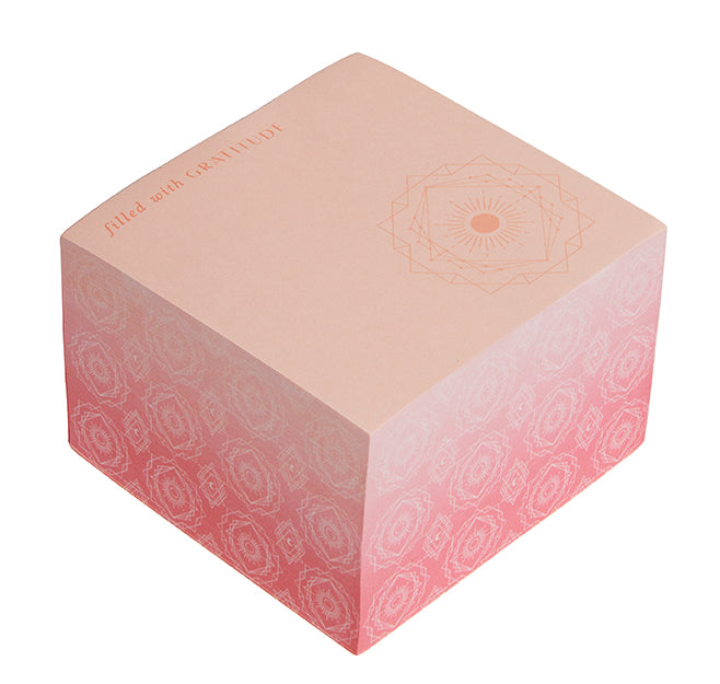 Gratitude Memo Cube - Inspirational Note Taking Blocks for Daily Journaling, Office Desk Accessories & Thoughtful Gifts - Perfect for Mindfulness Practice, Workplace Motivation & Positive Affirmations