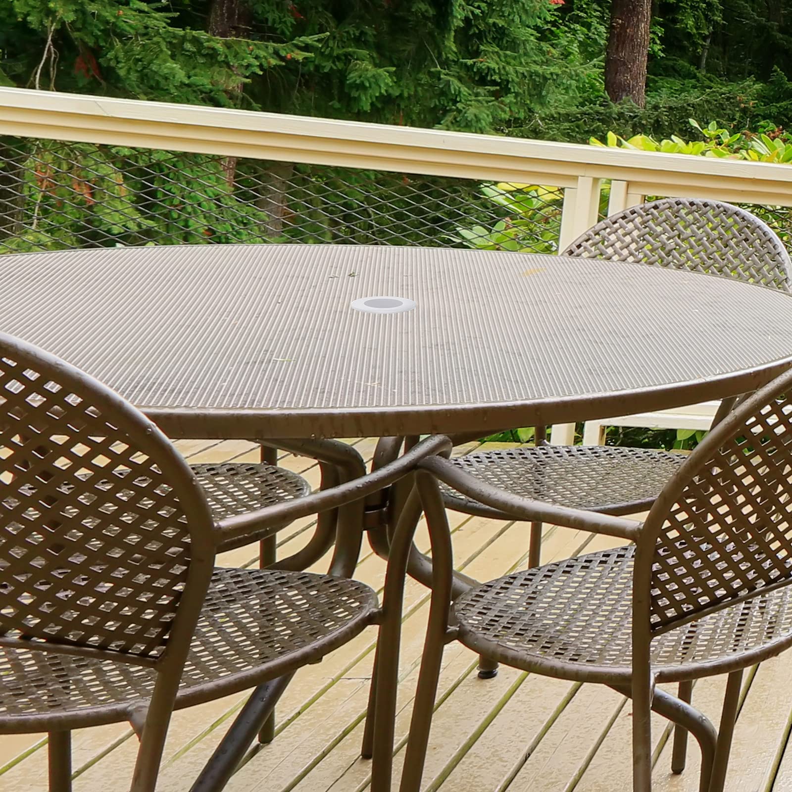 Outus Patio Table Umbrella Hole Ring - 2 Pack Transparent Umbrella Cone Wedge Plug & Stabilizer Sleeve for 2-2.5 Inch Table Holes & 1.5 Inch Poles | Perfect for Outdoor Dining, Poolside Lounging & Garden Furniture Stability
