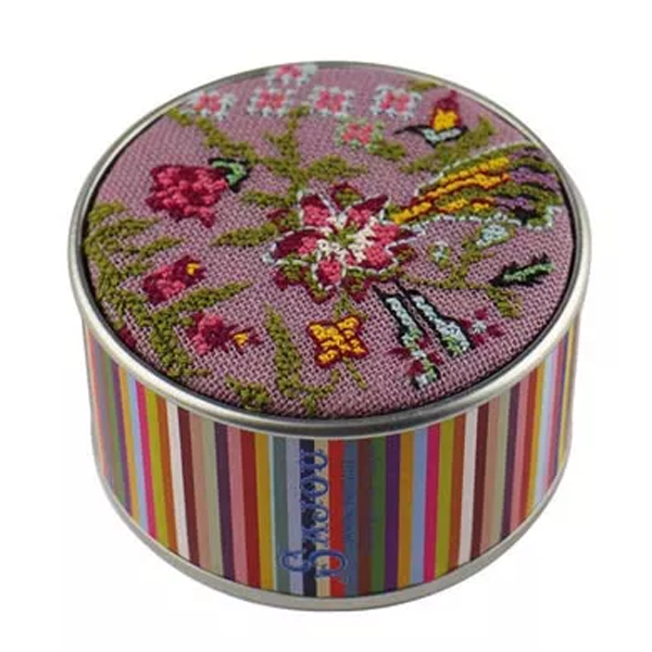 Round Box Cross Stitch Kit - Jaipur Inspired Embroidery Kit for Beginners & Adults | DIY Handmade Craft Supplies for Home Decor, Gifts & Relaxation