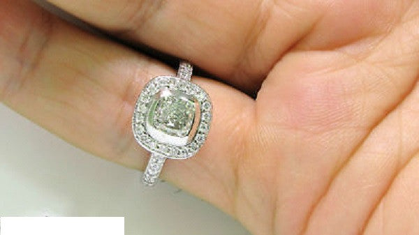 GIA Certified 2.63 Carat Halo Cushion Cut Diamond Engagement Ring in Platinum I/VS1 - Perfect for Proposals, Weddings & Anniversary Gifts