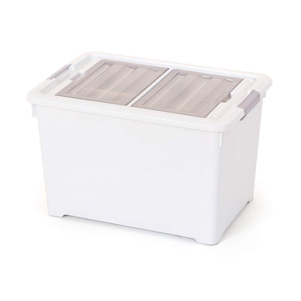 Plastic Office Desk Storage Box with Lid - Large Capacity Drawer Organizer for Stationery, Files & Supplies | Perfect for Home, Office & Workspace Organization