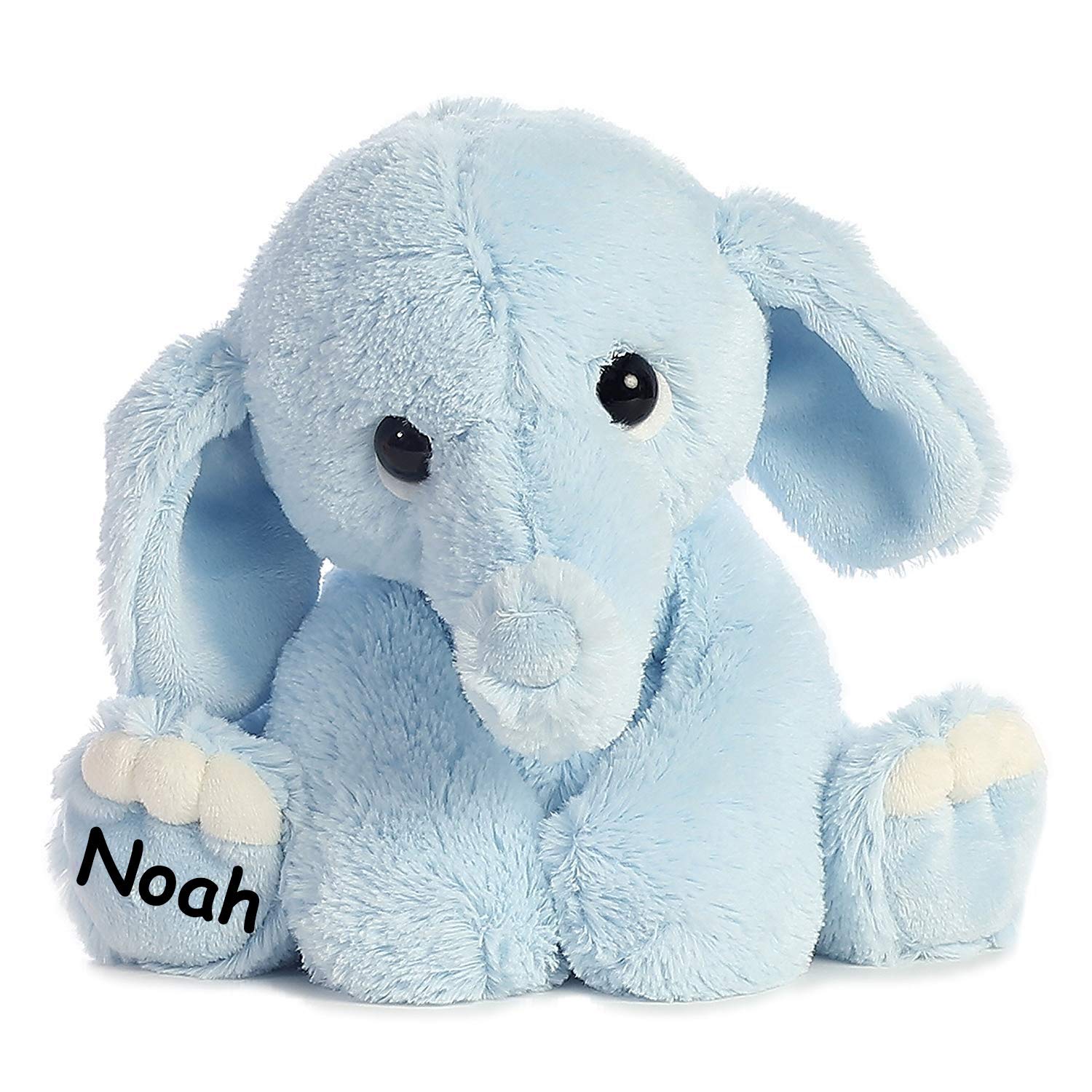 Ebba Baby Blue Elephant Plush Toy - Personalized Lil Benny Stuffed Animal with Custom Name, 9 Inch Soft Cuddly Keepsake for Newborns & Toddlers | Perfect Baby Shower Gift, Nursery Decor & First Birthday Present