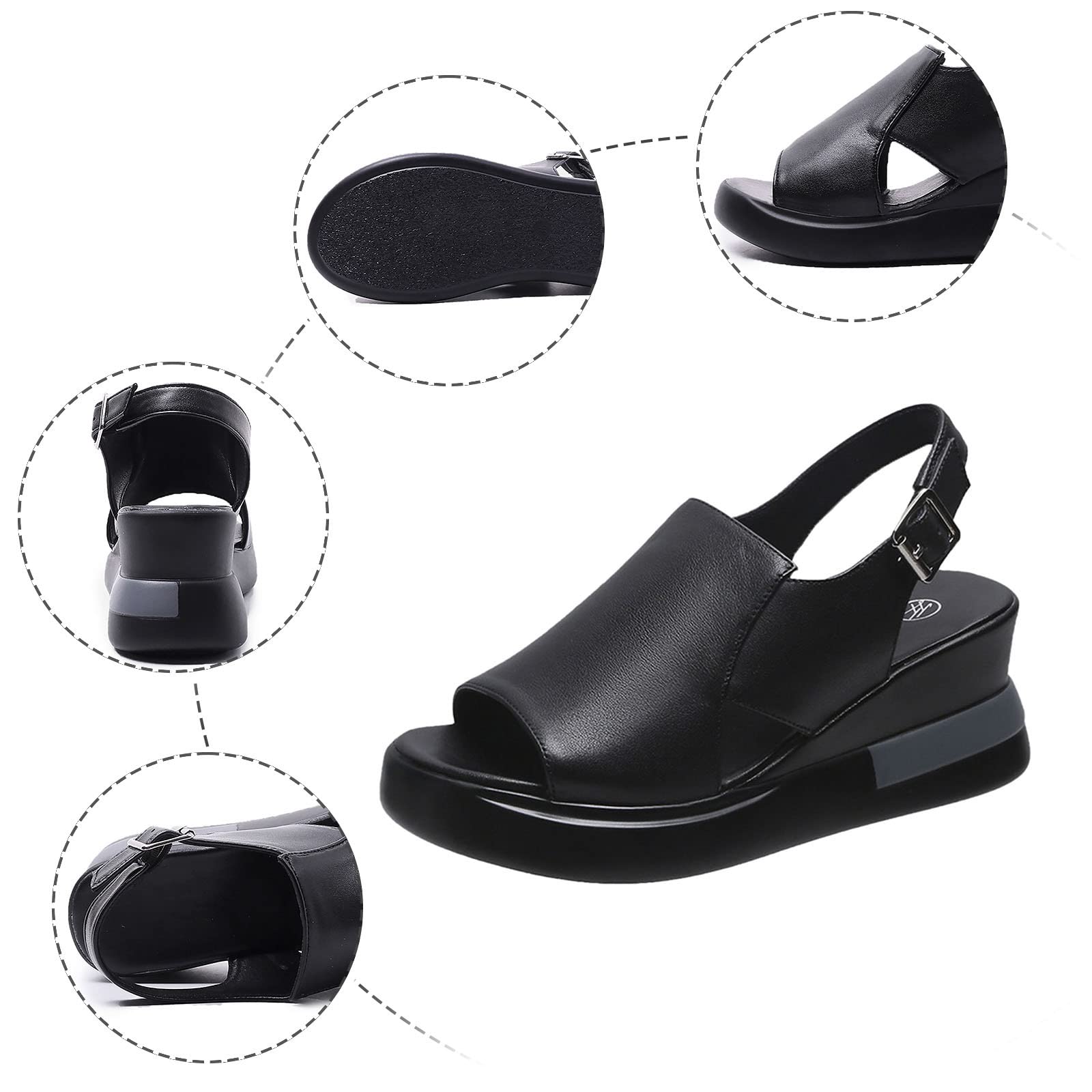 WILLBEST Women's Summer Fashion Sandals - Open Toe Platform Wedge Slippers, Comfortable Beach Shoes for Walking, Casual Wear & Outdoor Activities | Perfect for Vacation, Poolside, and Daily Use
