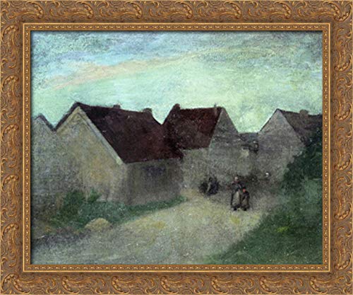 Vintage Normandy Landscape 24x20 Gold Ornate Wood Framed Canvas Art Print by Robert Henri - Perfect for Living Room, Bedroom, or Office Wall Decor