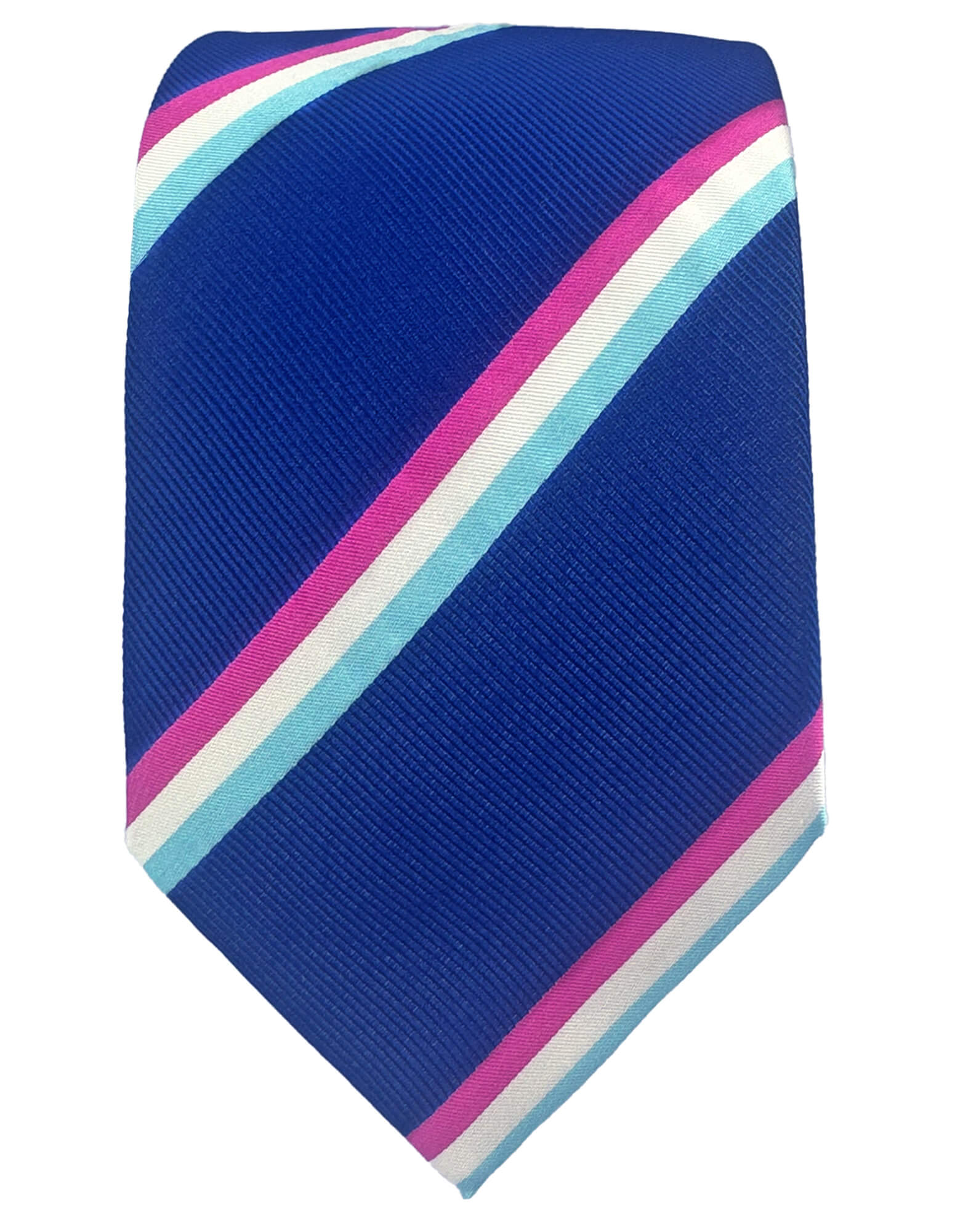 CANTINI Minerva Stripe Tie Royal Blue - Classic Striped Necktie for Men | Perfect for Business, Weddings & Formal Occasions