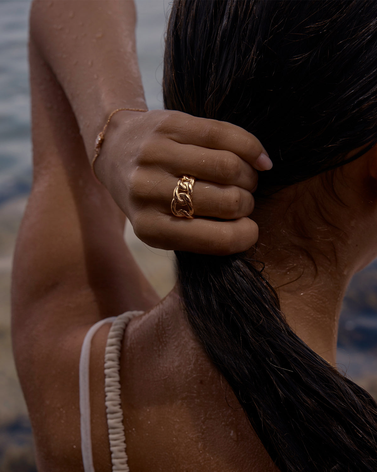 18K Gold Vermeil Strength Ring for Women - Durable & Elegant Jewelry for Everyday Wear, Gifts, and Special Occasions
