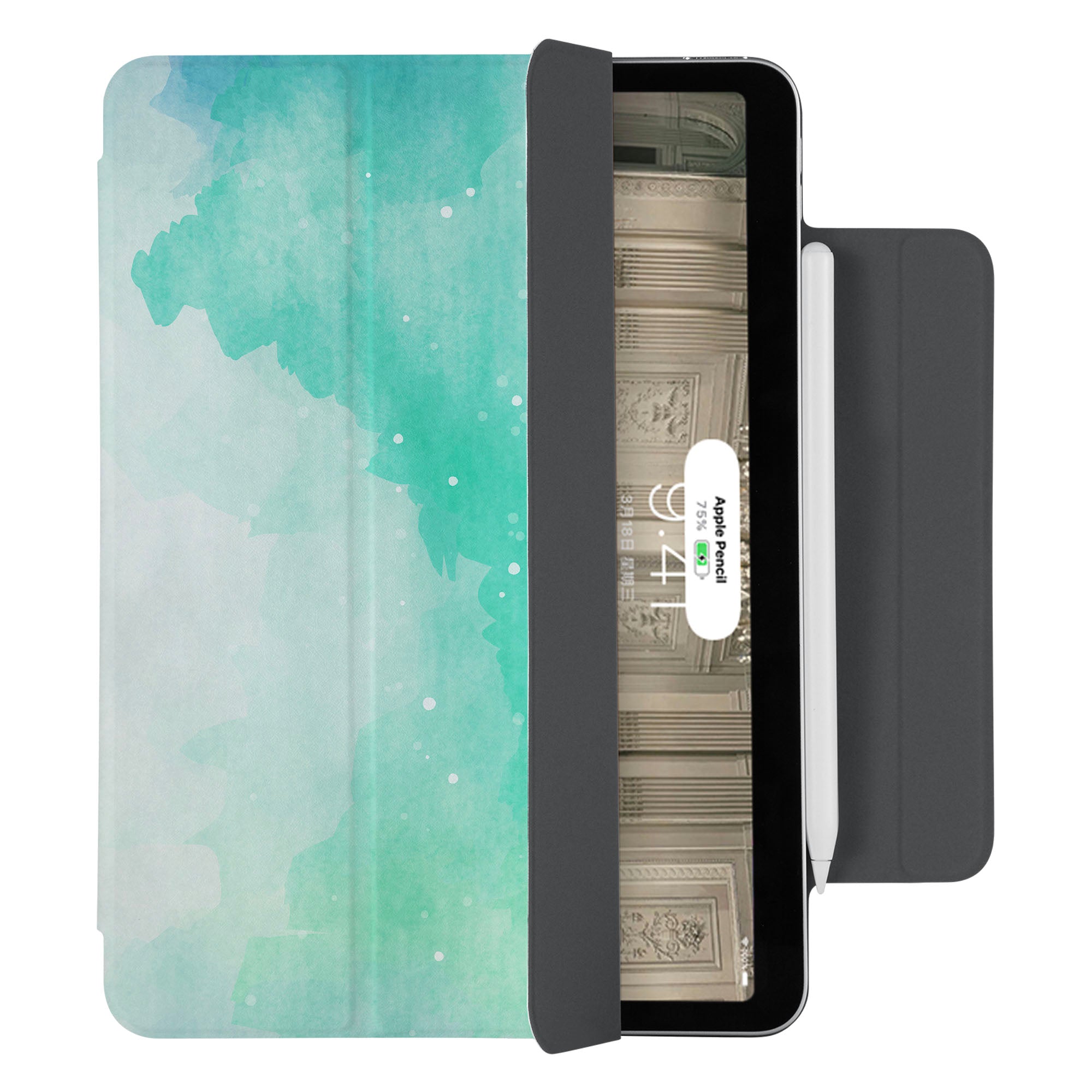 iPad SlimFit Case with Abstract Watercolor Splash Design - Ultra Thin Lightweight Protective Cover for iPad Air/Pro - Perfect for Work, Travel & Everyday Use