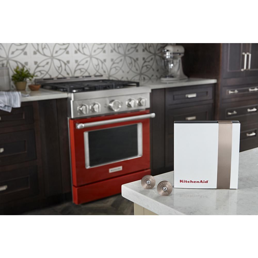 KitchenAid Commercial Style Range Handle Medallion Kit - Amana W11368841BN Replacement Part for Stove & Oven Repair