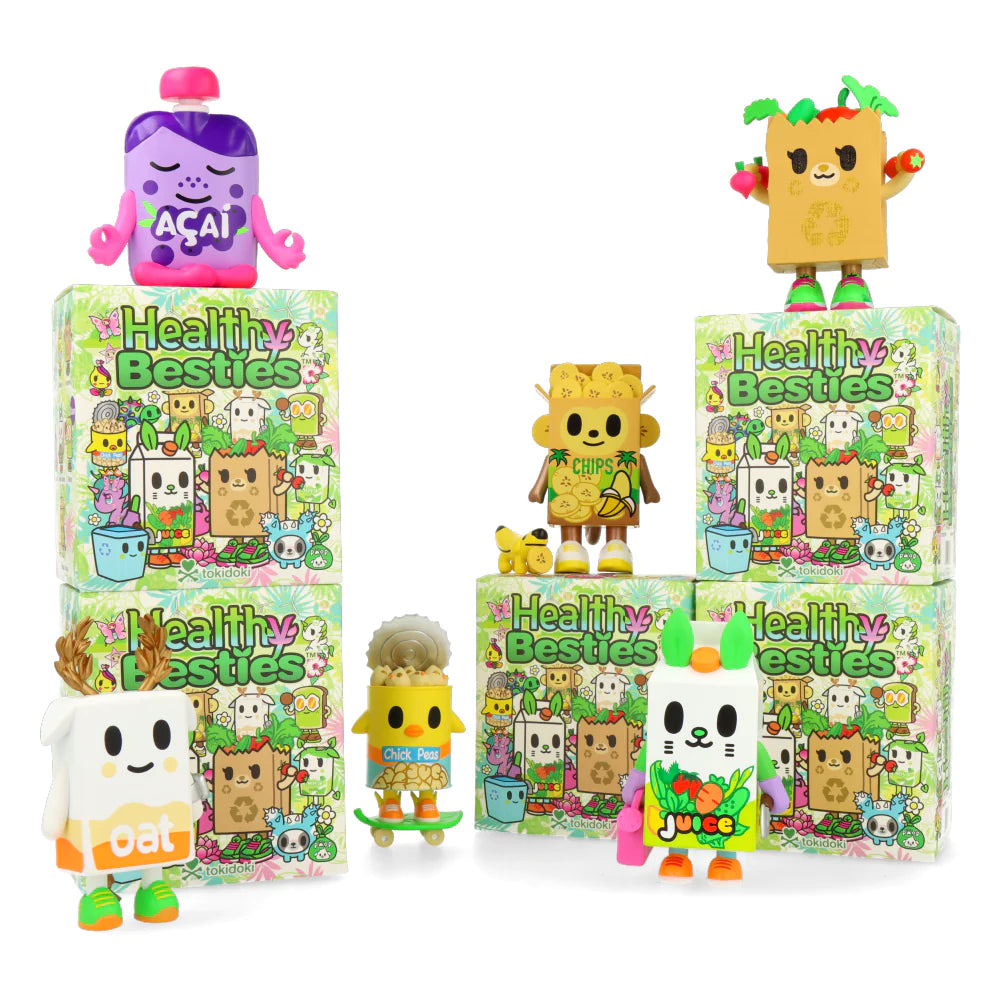 Healthy Besties Display Set (6pcs) - Perfect for Kitchen Countertop, Pantry Organization & Healthy Snack Storage
