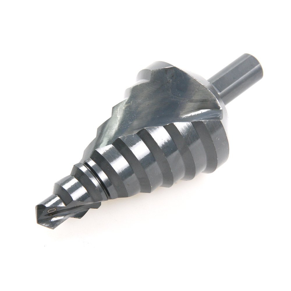 Spiral Groove HSS Ladder Step Drill Bit Set (10-45mm) for Metal, Wood & Plastic - Multi-Size Hole Saw Kit for DIY, Construction & Home Improvement Projects