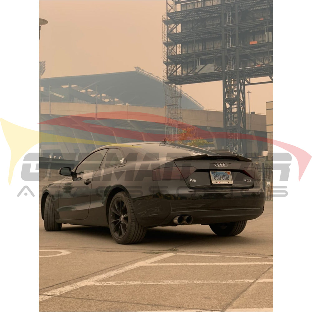 2013-2016 Audi A4/S4 B8.5 Carbon Fiber Trunk Spoiler - V Style Rear Wing Lip for Enhanced Aerodynamics & Sporty Look | Perfect for Car Enthusiasts & Performance Upgrades