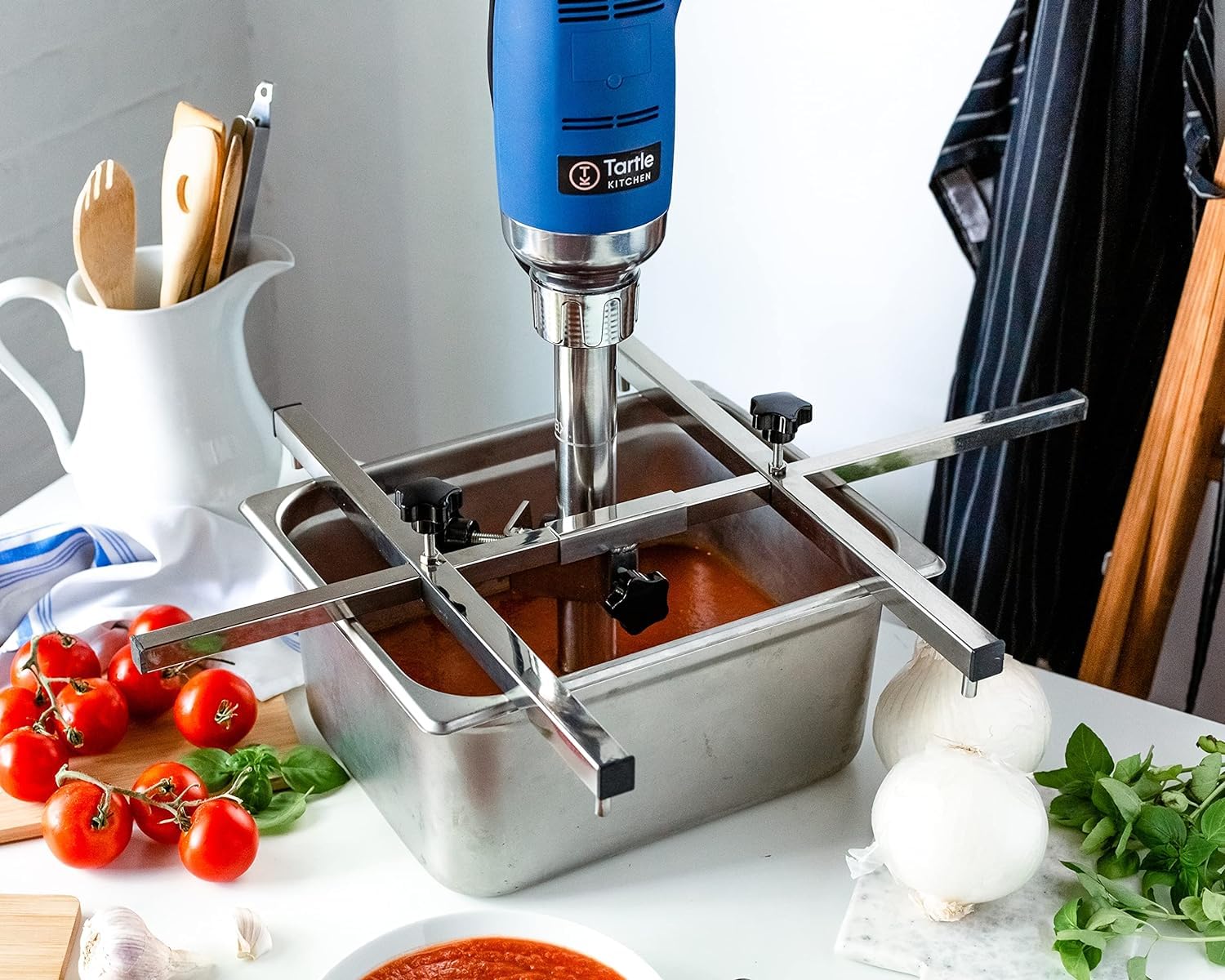 Commercial Immersion Blender 750W Heavy Duty - Variable Speed 8000-20000 RPM with 20
