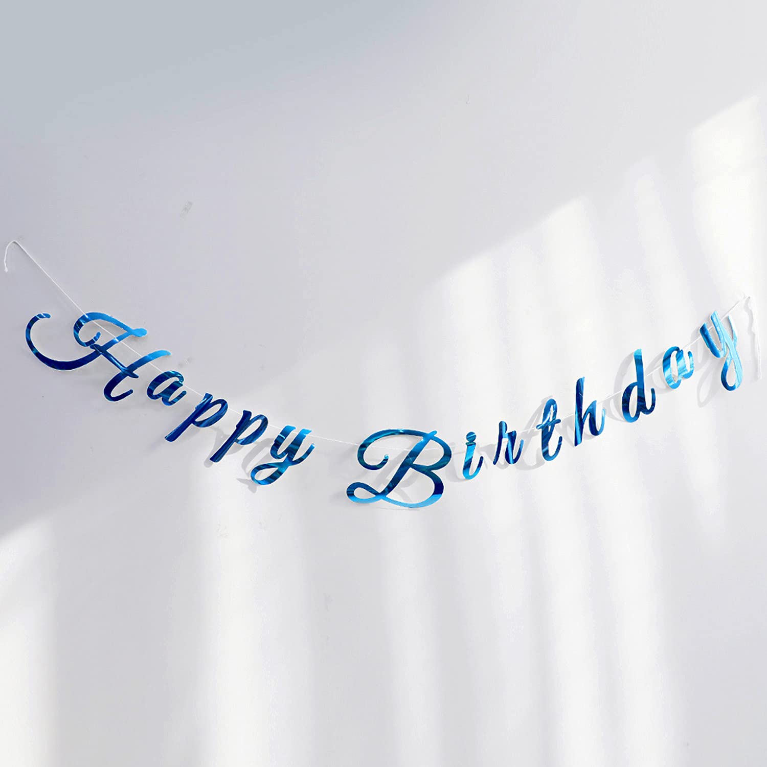Happy Birthday Banner Blue - 1st 2nd 3rd 13th 30th 40th 50th 60th Birthday Decorations for Men & Boys | Gold Party Supplies | Perfect for Birthday Parties, Baby Showers & Anniversary Celebrations