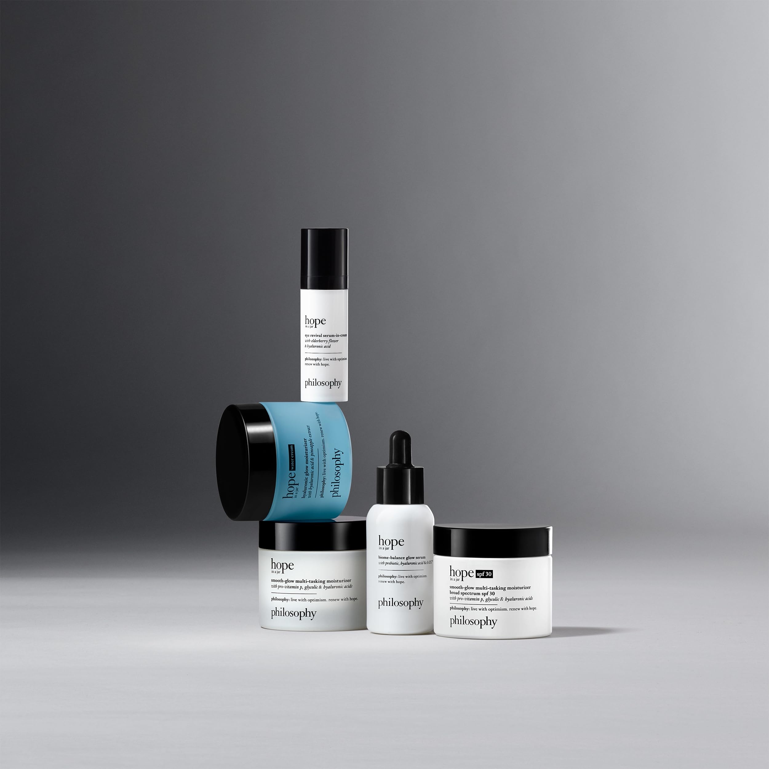 Philosophy Hope in a Jar Smooth-Glow Multi-Tasking Face Moisturizer with Pro-Vitamin P, Glycolic & Hyaluronic Acid - Deep Hydration for Smoother, Radiant Skin - Perfect for Daily Skincare & Nighttime Routine