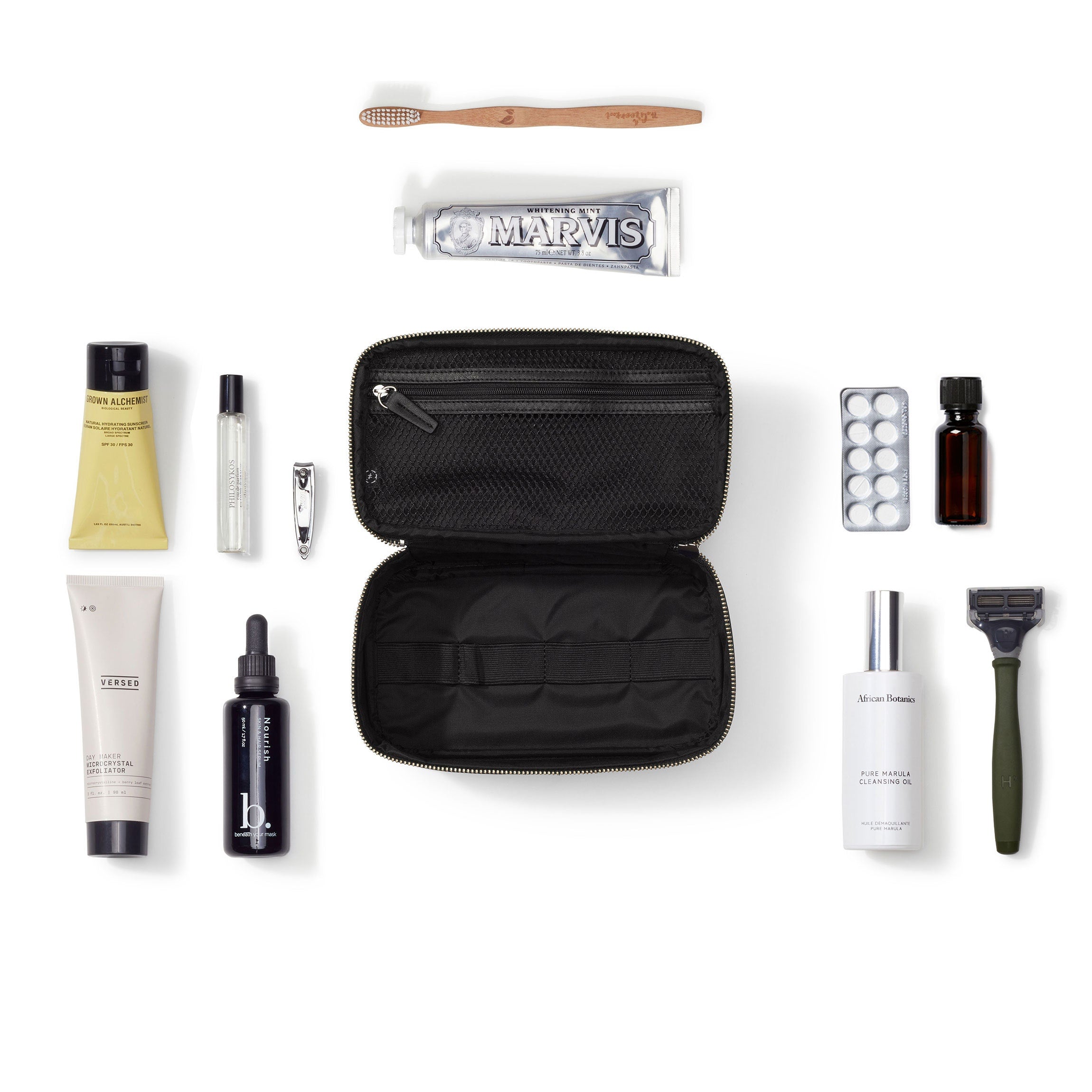 Premium Medium Travel Organizer - Navy Blue Waterproof Bag for Toiletries, Cosmetics & Accessories | Perfect for Airplane, Gym & Weekend Trips