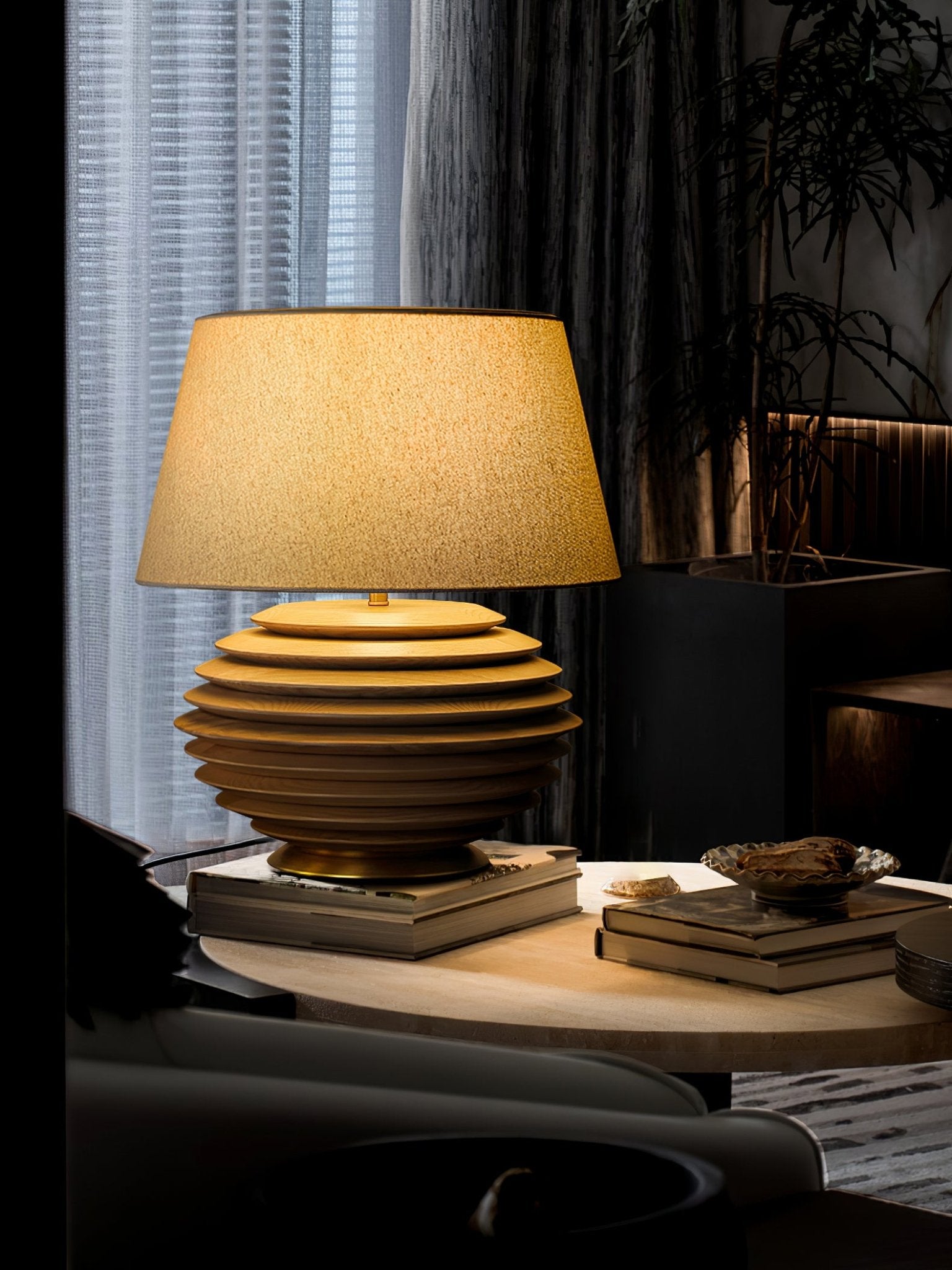 Stylish Cadence Table Lamp - Modern LED Bedside Lighting for Bedroom, Living Room & Office - Warm White & Cool White Dimmable Desk Lamp