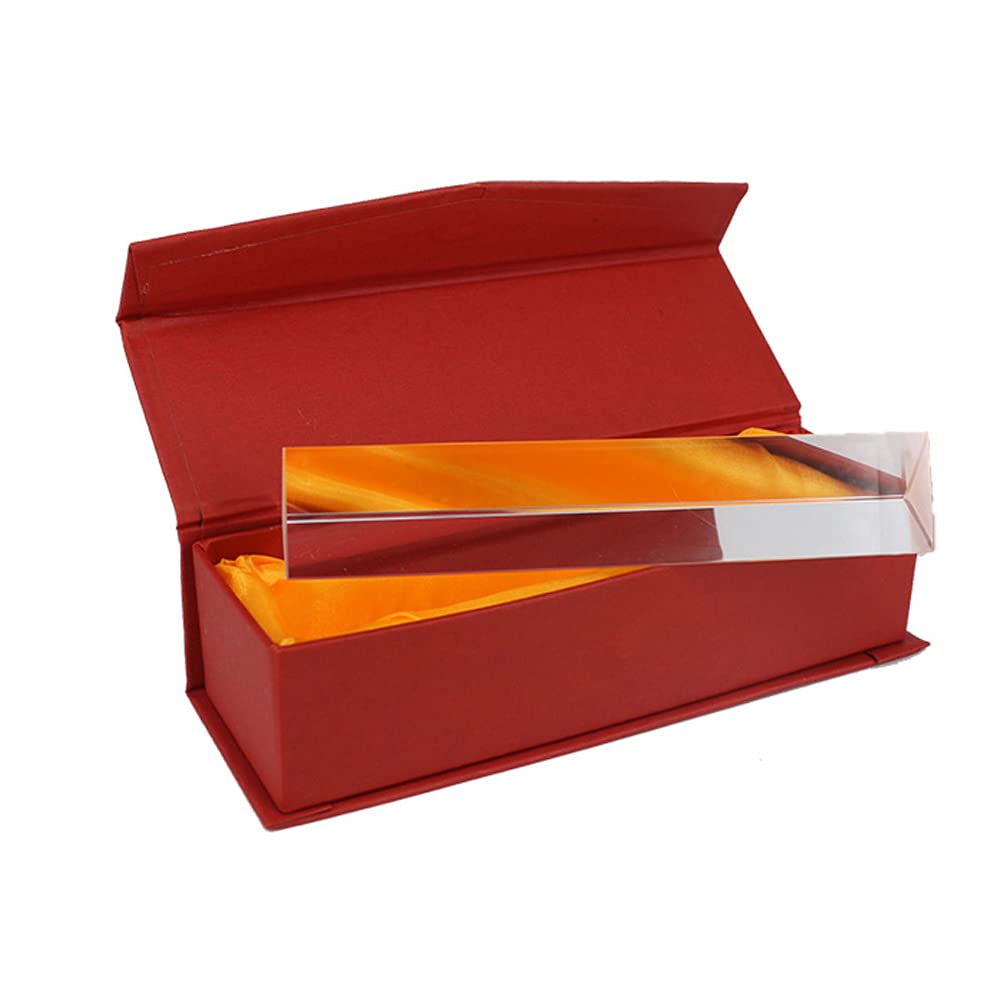 10cm Optical Glass Triangular Prism - Right Angle Physics Prism for Light Refraction Experiments, Science Classroom Demonstrations & Rainbow Photography