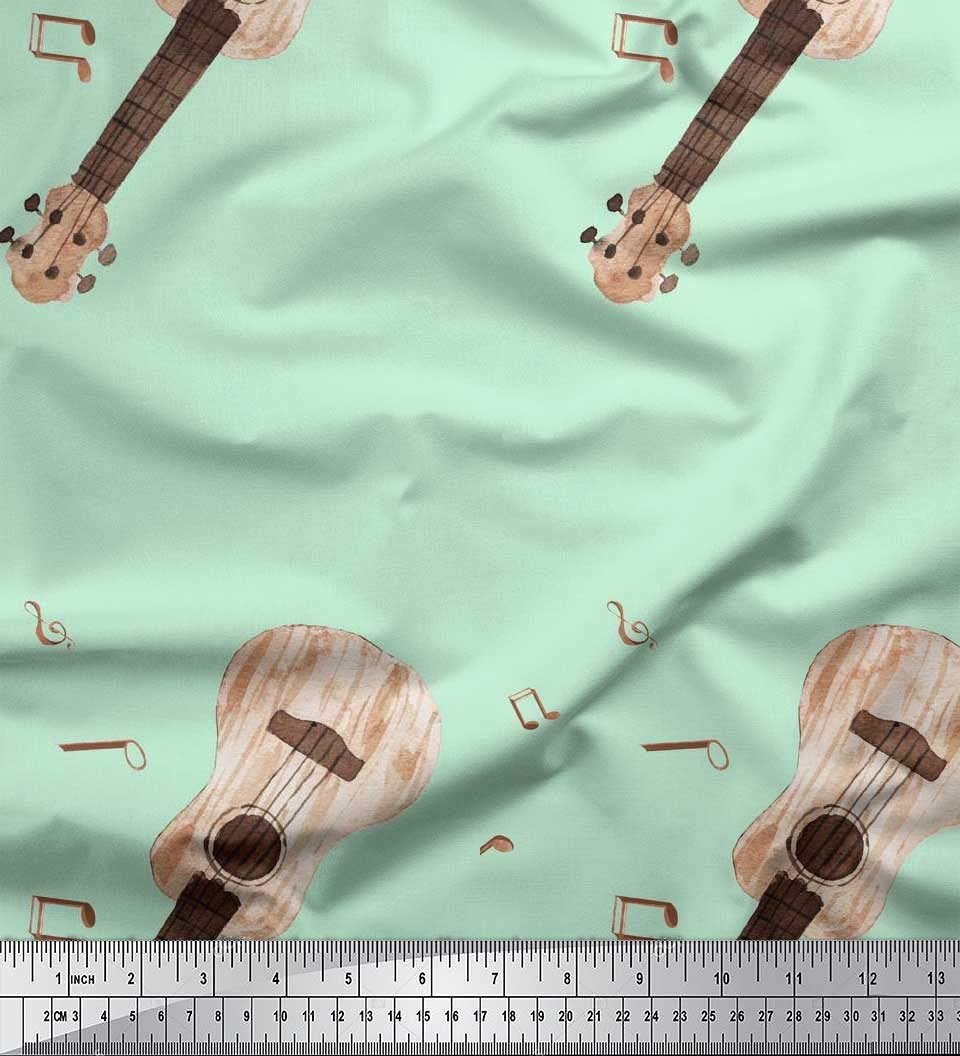 Soimoi Moss Georgette Brown Fabric by The Yard - 42 Inch Wide Printed Fabric for Dresses, Curtains & Musical Instrument Cases - Premium Apparel & Home Decor Material