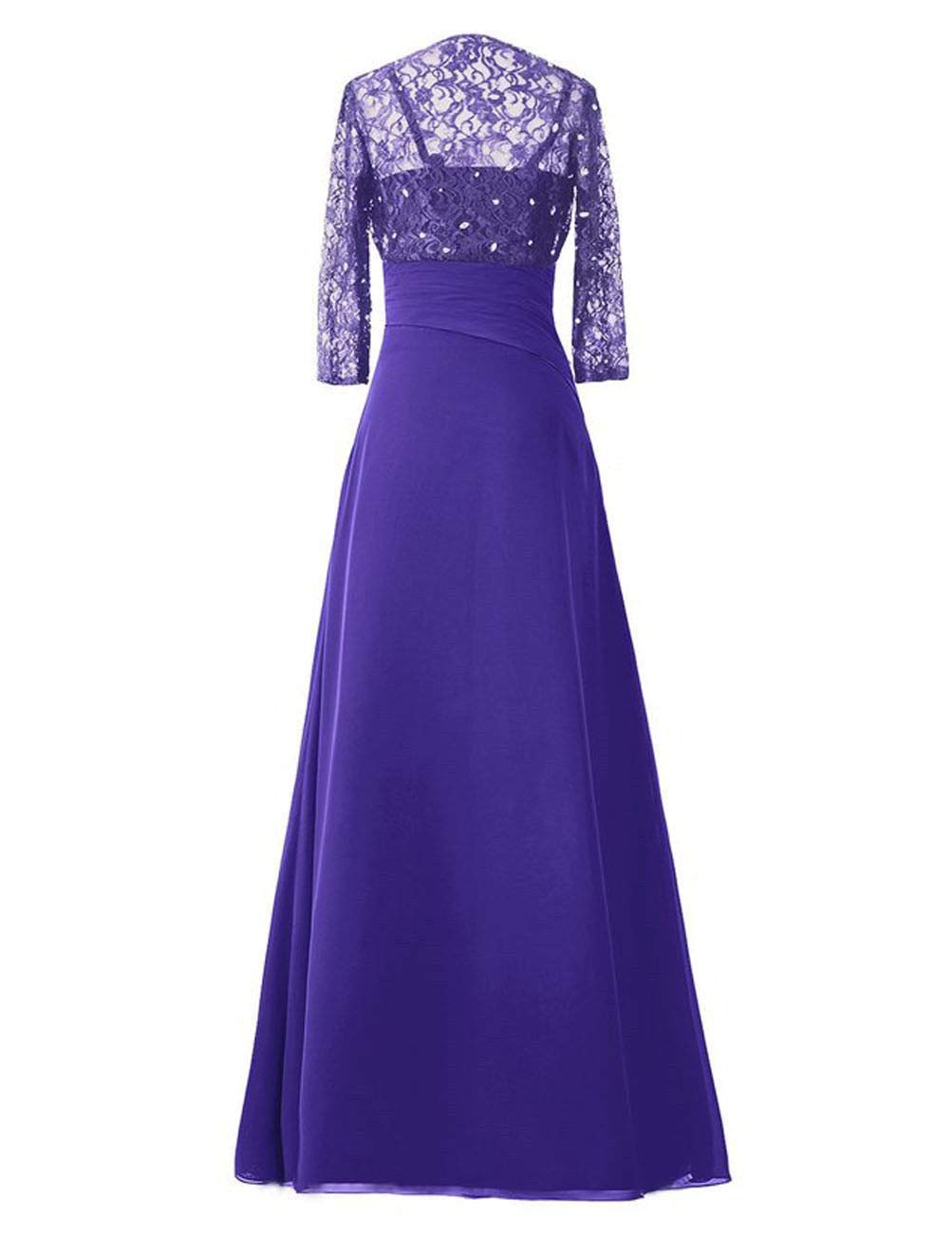 Elegant Chiffon Crystal Lace Jacket Mother of The Bride Dress - Perfect for Weddings, Formal Events & Special Occasions