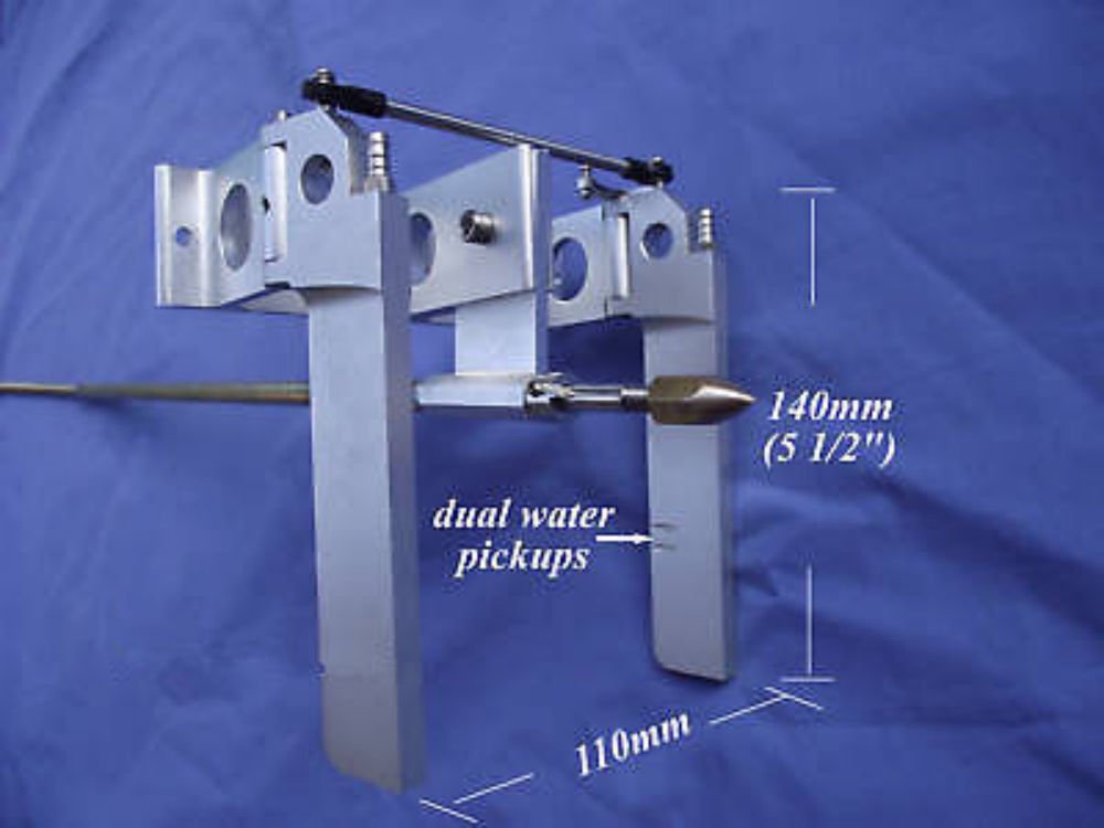 1 Set CNC Aluminum Dual Rudder with 1/4