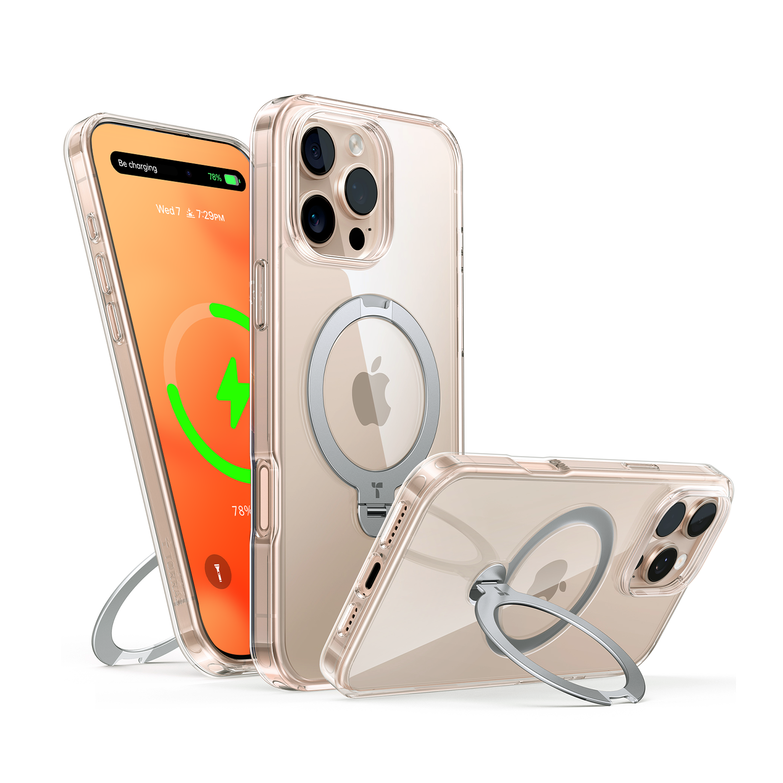Ostand Q3 Rotating Phone Stand Holder for iPhone 15 - 360° Adjustable Desktop Mount for Video Calls, Gaming & Hands-Free Viewing