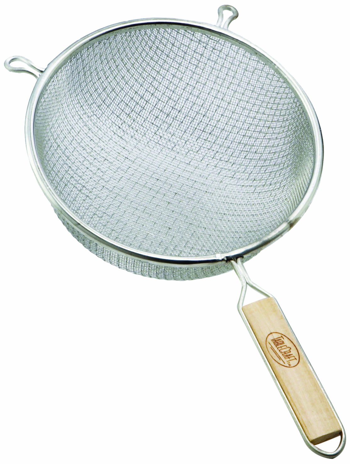 Tablecraft 8-Inch Fine Mesh Strainer - Premium Kitchen Sieve for Sifting, Draining & Straining - Ideal for Baking, Cooking & Cocktail Making