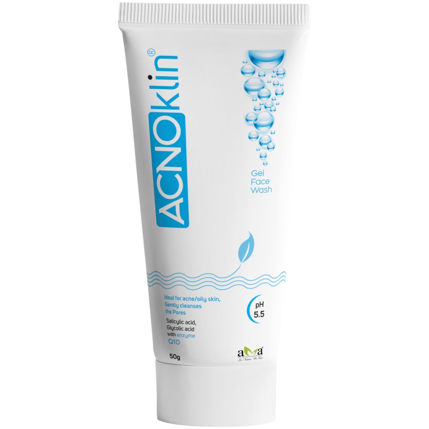 AcnoKlin Gel Face Wash for Acne Treatment - 50g Cleansing Formula for Oily & Sensitive Skin | Daily Skincare Routine for Clear, Healthy Complexion