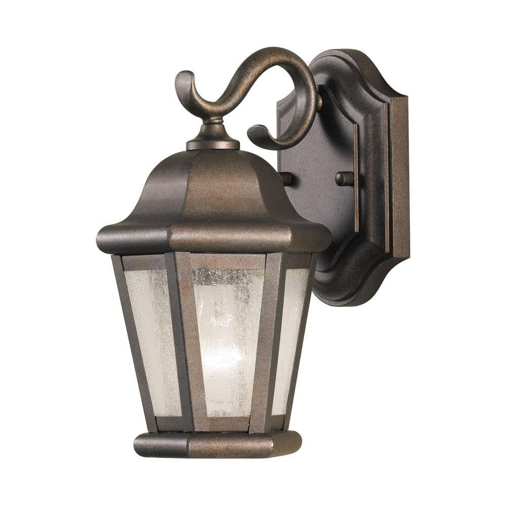Corinthian Bronze Outdoor Wall Lantern - One Light Fixture for Porch, Patio & Garden (Model 73-Bel-3110727) - Perfect for Entryway Lighting & Exterior Home Decor