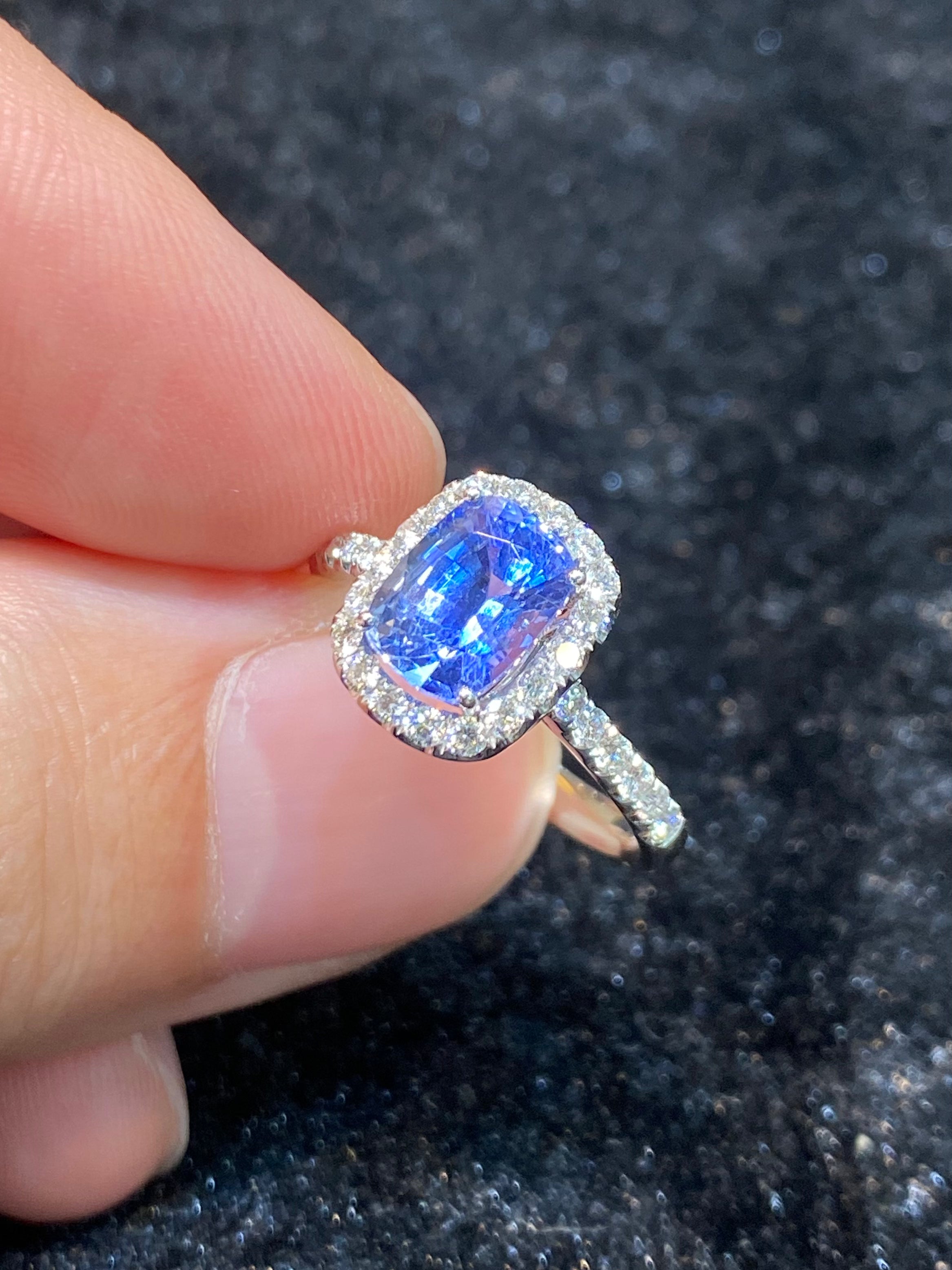 Natural Blue Sapphire Ring 2.13ct - Genuine Ceylon Sapphire Jewelry for Women, 925 Sterling Silver Engagement Ring, Perfect for Wedding, Anniversary & Special Occasion Gifts