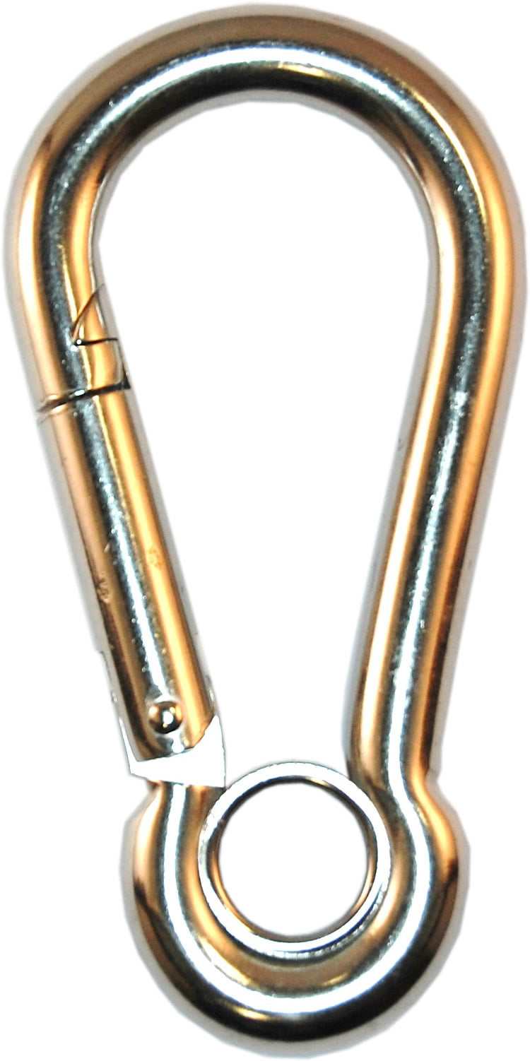 100mm Stainless Steel Carabiner Clips - Heavy Duty D-Shaped Hook for Outdoor Gear, Keys, Backpacks & Camping Equipment | Rustproof & Durable Metal Clip for Hiking, Climbing & Daily Use
