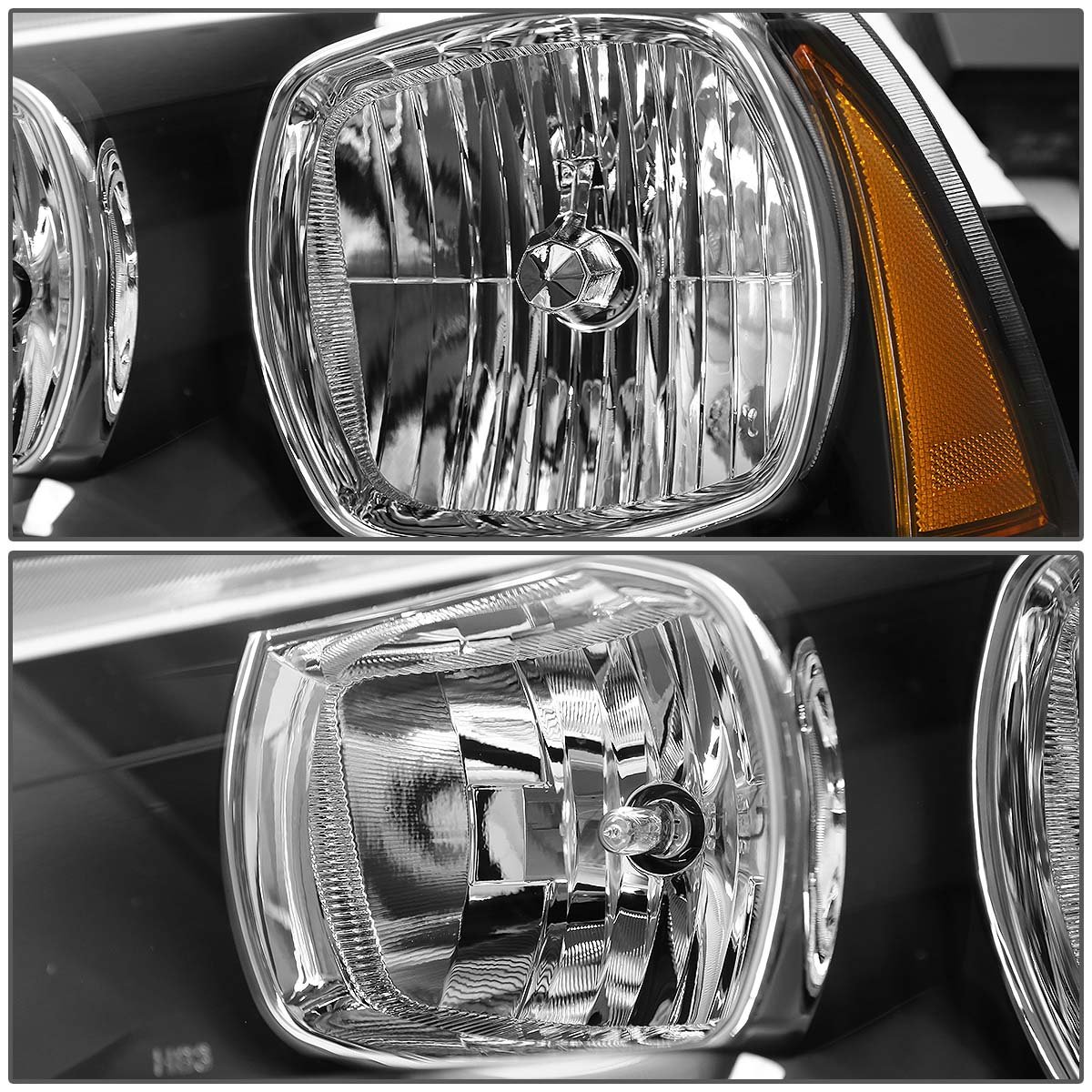 Auto Dynasty Compatible Dodge Charger SRT LX Black Housing Amber Corner Headlights & Clear Lens Fog Lights - Perfect for Night Driving & Off-Road Adventures