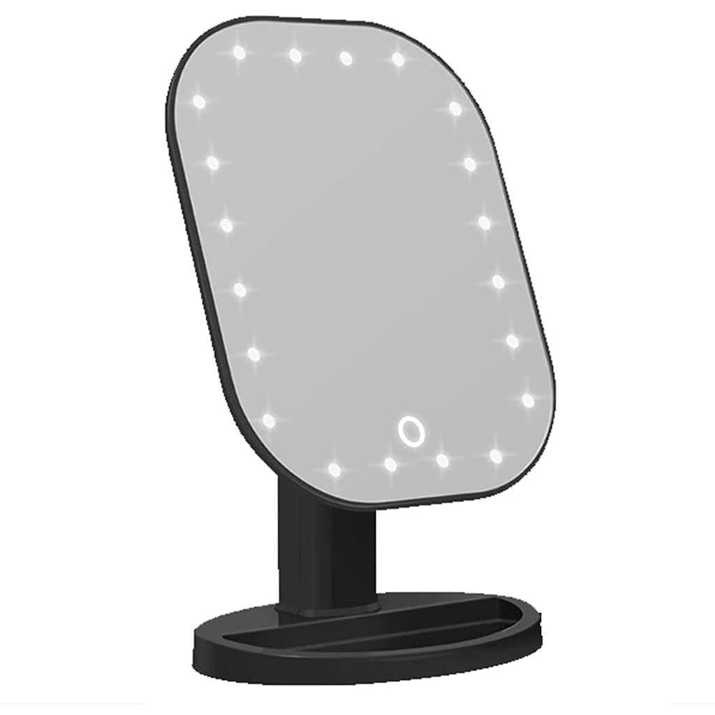 ZBQLKM 10X Magnification LED Makeup Mirror with Touch Screen - 180° Adjustable Rotation, USB Powered Vanity Mirror for Precise Makeup Application (Black) | Perfect for Home Dressing Table, Professional Salon & Travel Beauty Kit