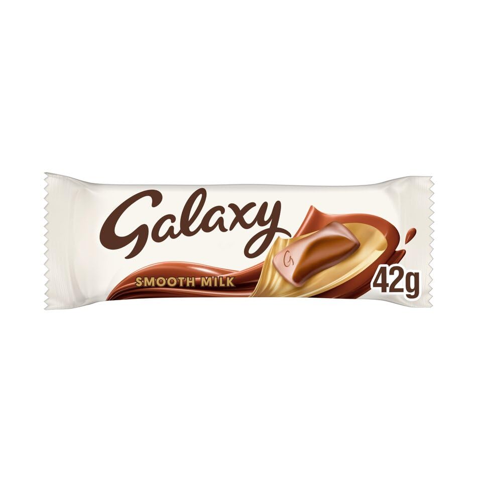 Galaxy Milk Chocolate Bars - 3 Pack (42g Each) - Rich & Creamy Belgian Chocolate - Perfect for Gifts, Snacking & Desserts