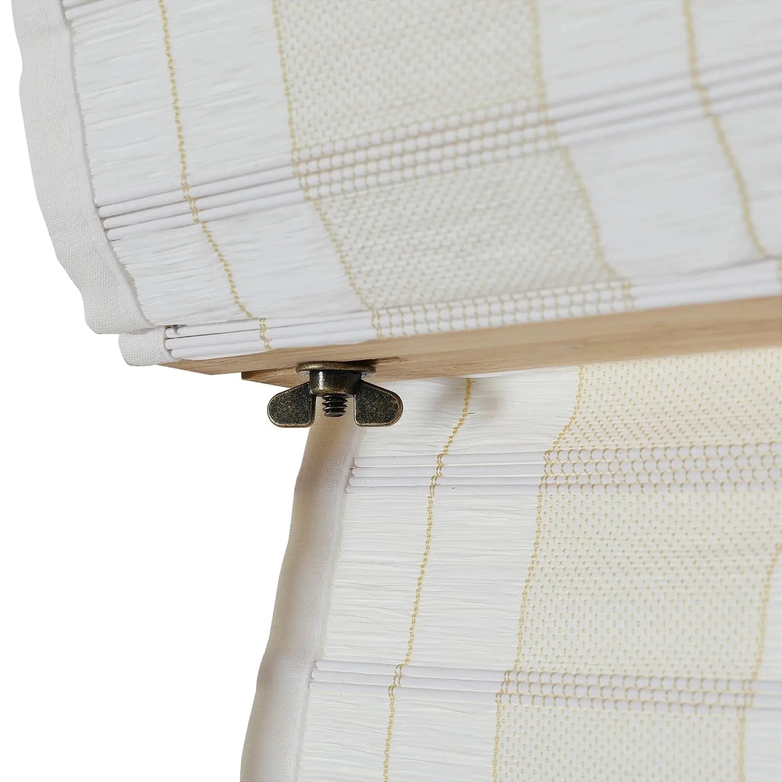 Natural Bamboo Woven Paper Window Shade - Ivory White | Eco-Friendly Roller Blind for Living Room, Bedroom & Office Decor